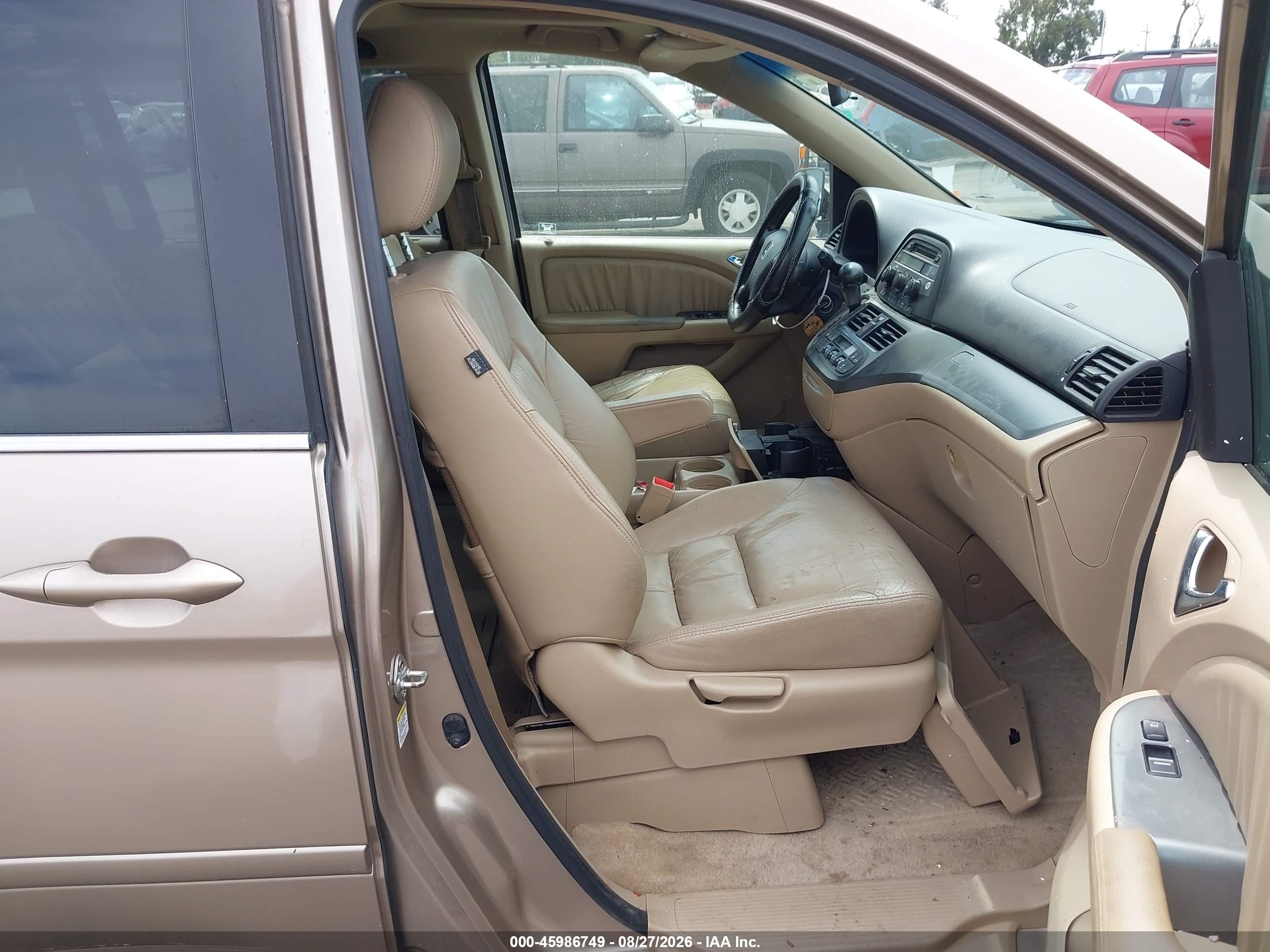 2007 Honda Odyssey Ex-l Gold vin: 5FNRL38677B429365