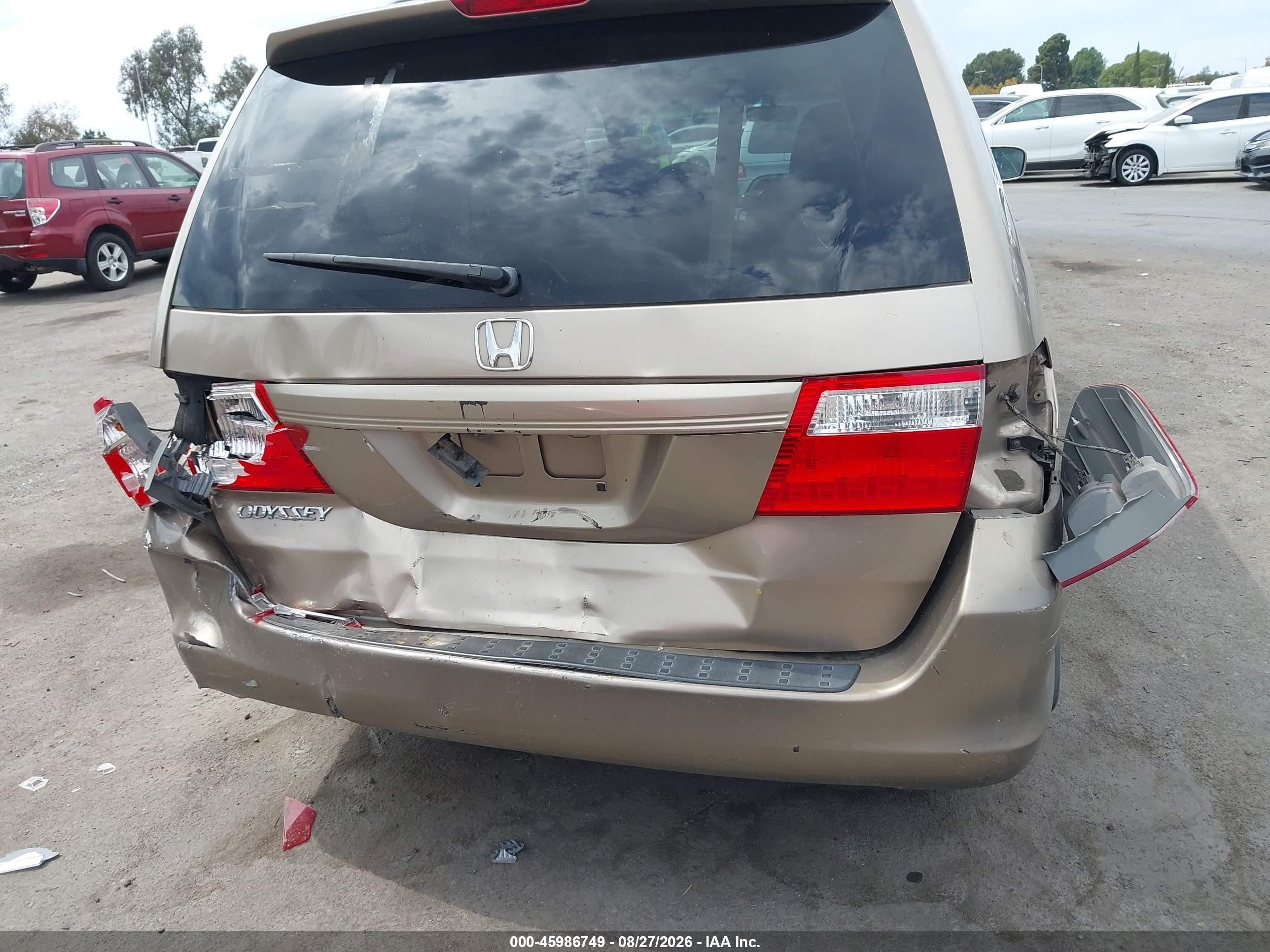 2007 Honda Odyssey Ex-l Gold vin: 5FNRL38677B429365