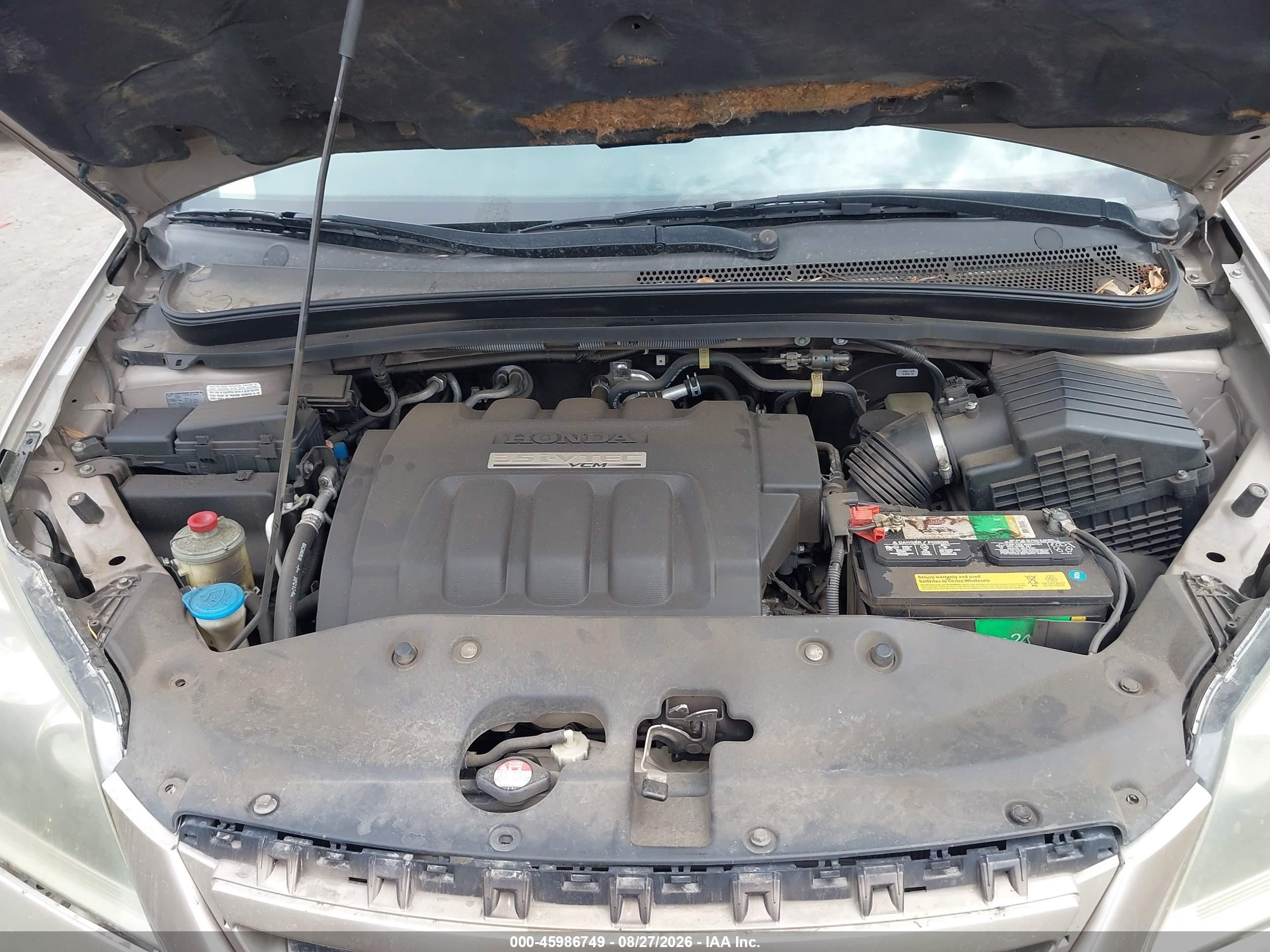 2007 Honda Odyssey Ex-l Gold vin: 5FNRL38677B429365
