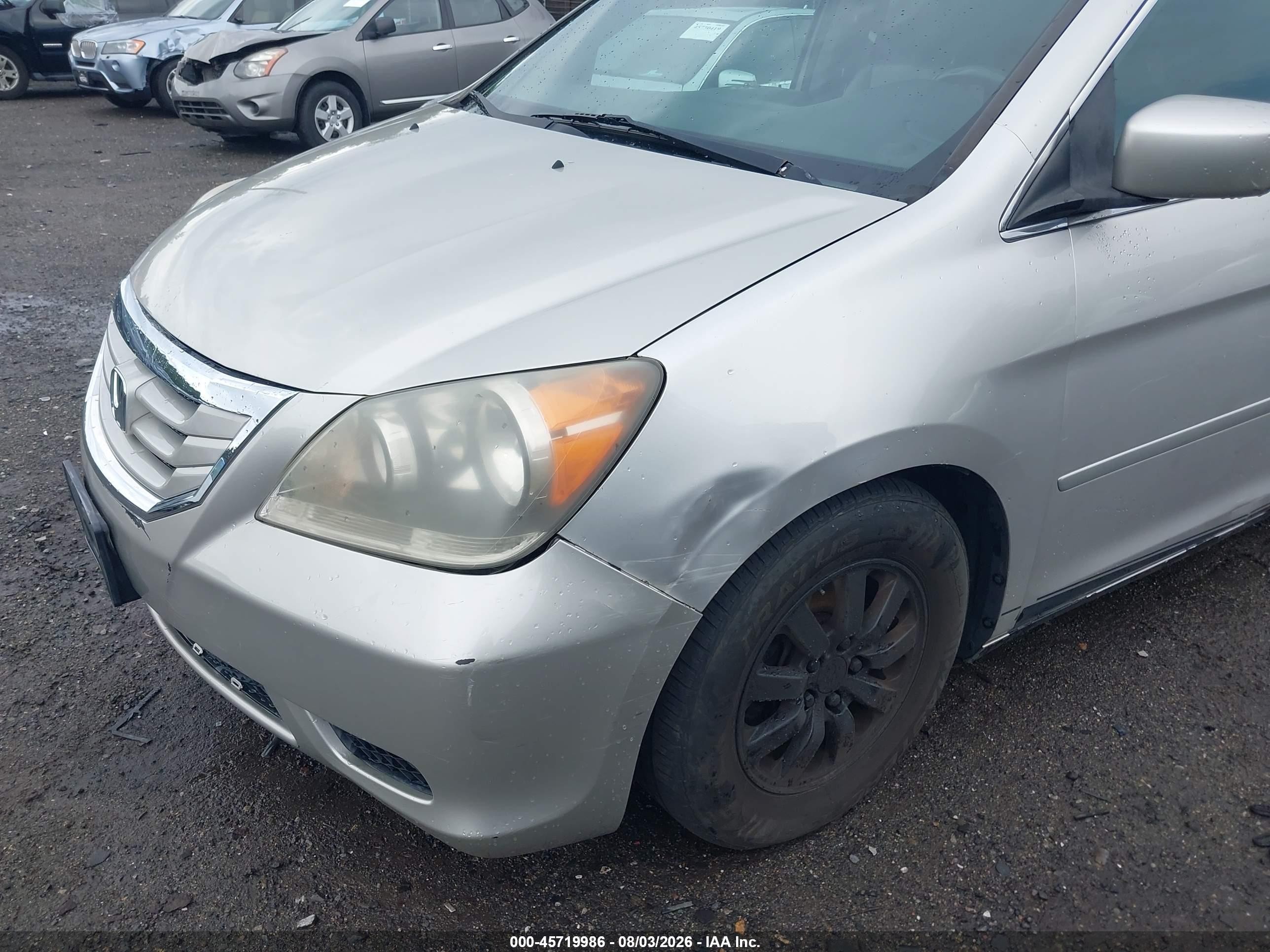 2008 Honda Odyssey Ex-l Silver vin: 5FNRL38678B419310