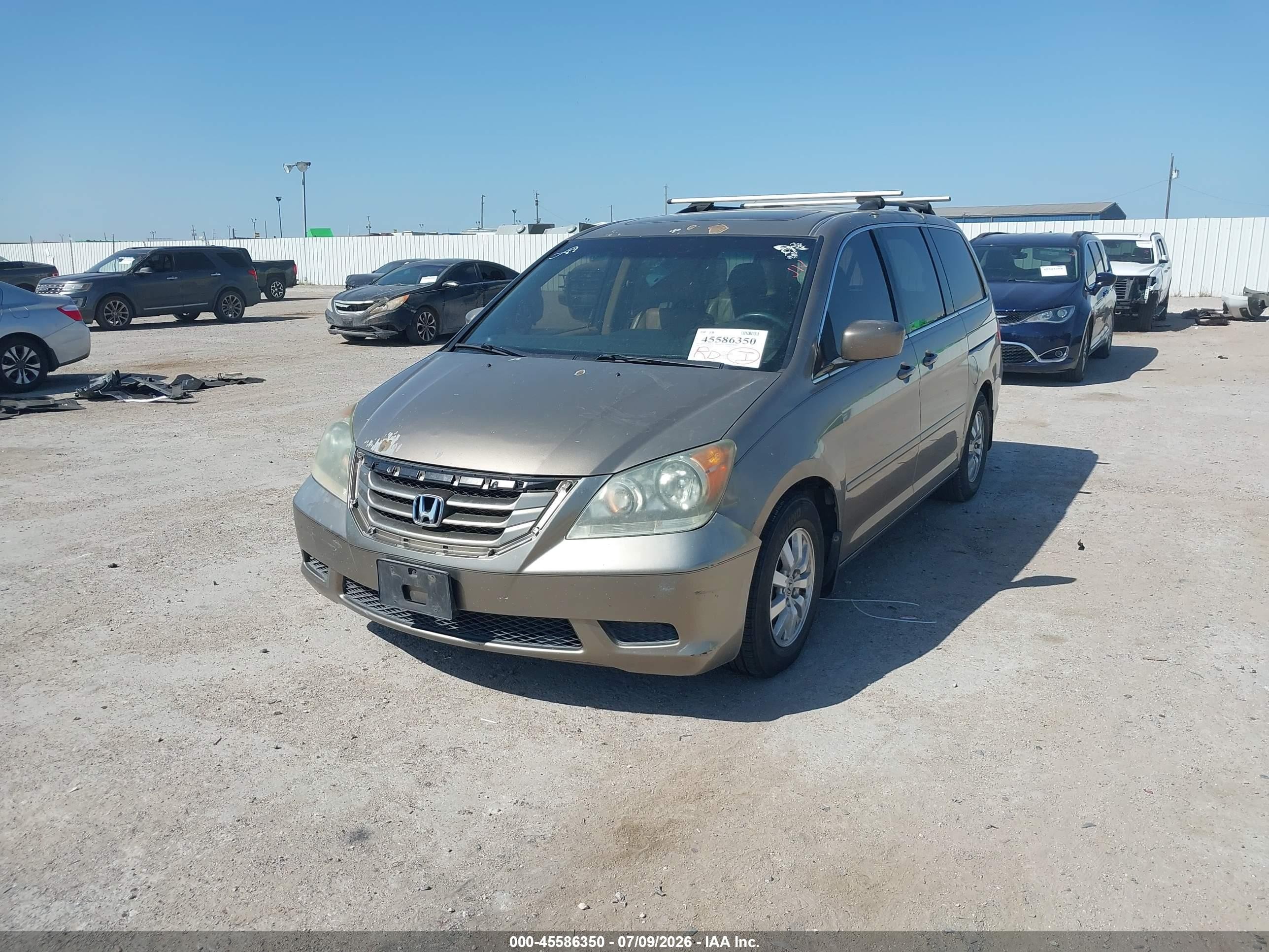 2009 Honda Odyssey Ex-l Gold vin: 5FNRL38679B005431