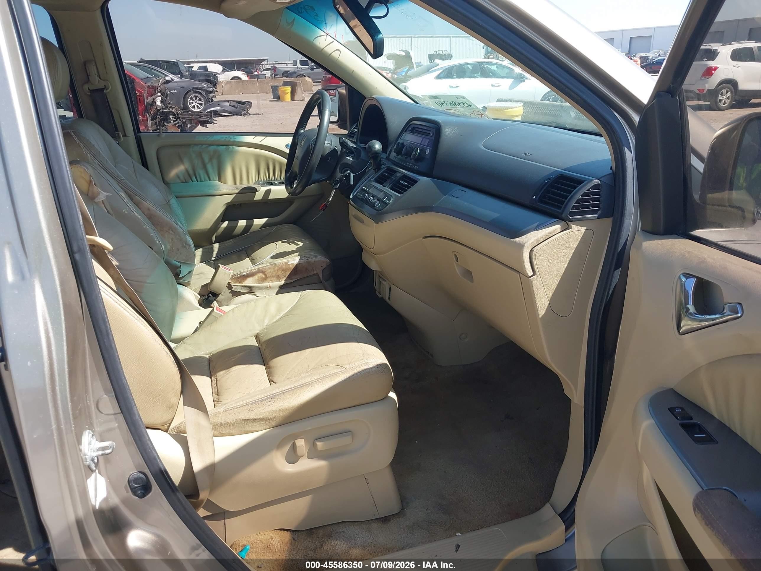 2009 Honda Odyssey Ex-l Gold vin: 5FNRL38679B005431