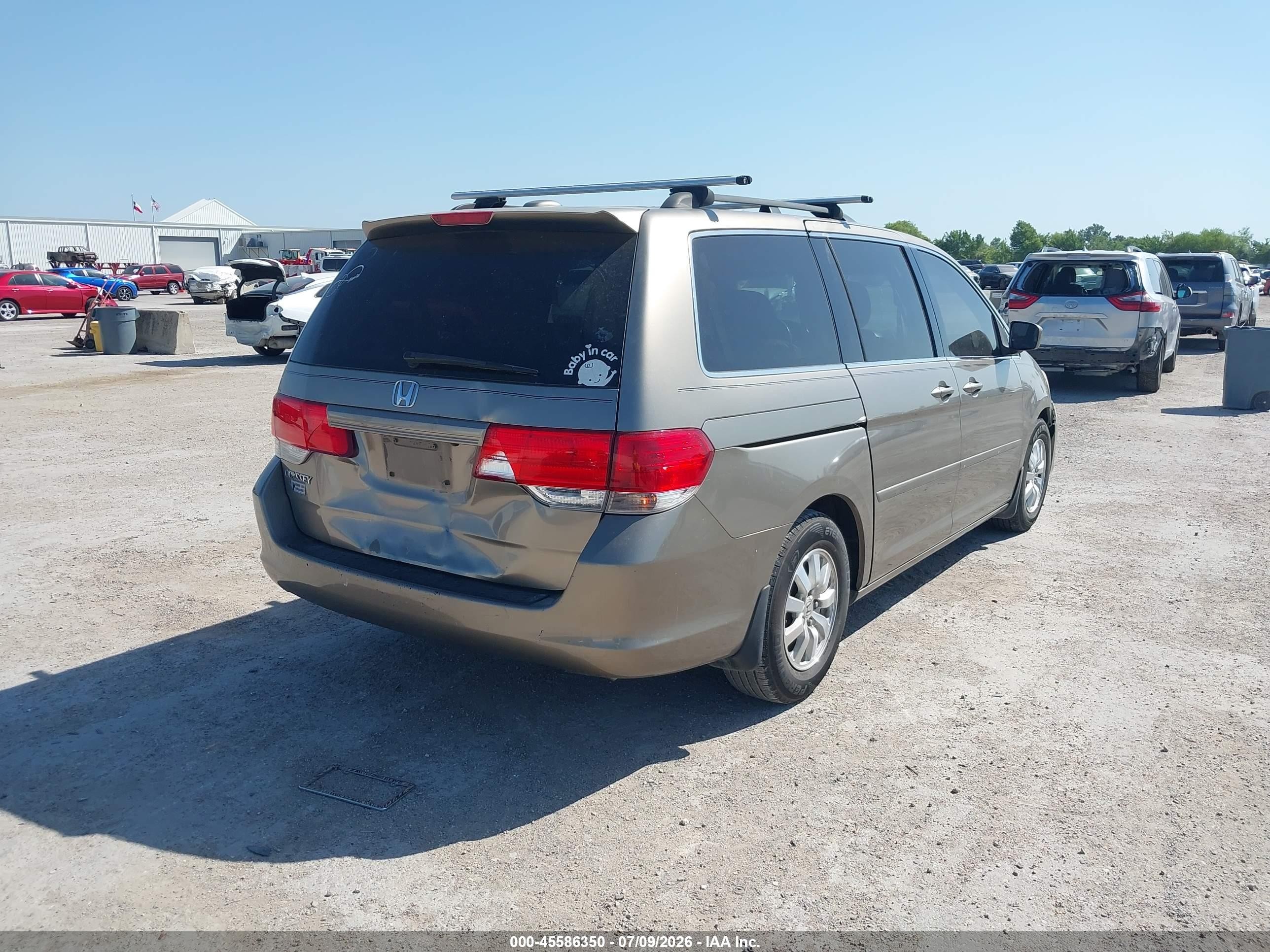 2009 Honda Odyssey Ex-l Gold vin: 5FNRL38679B005431