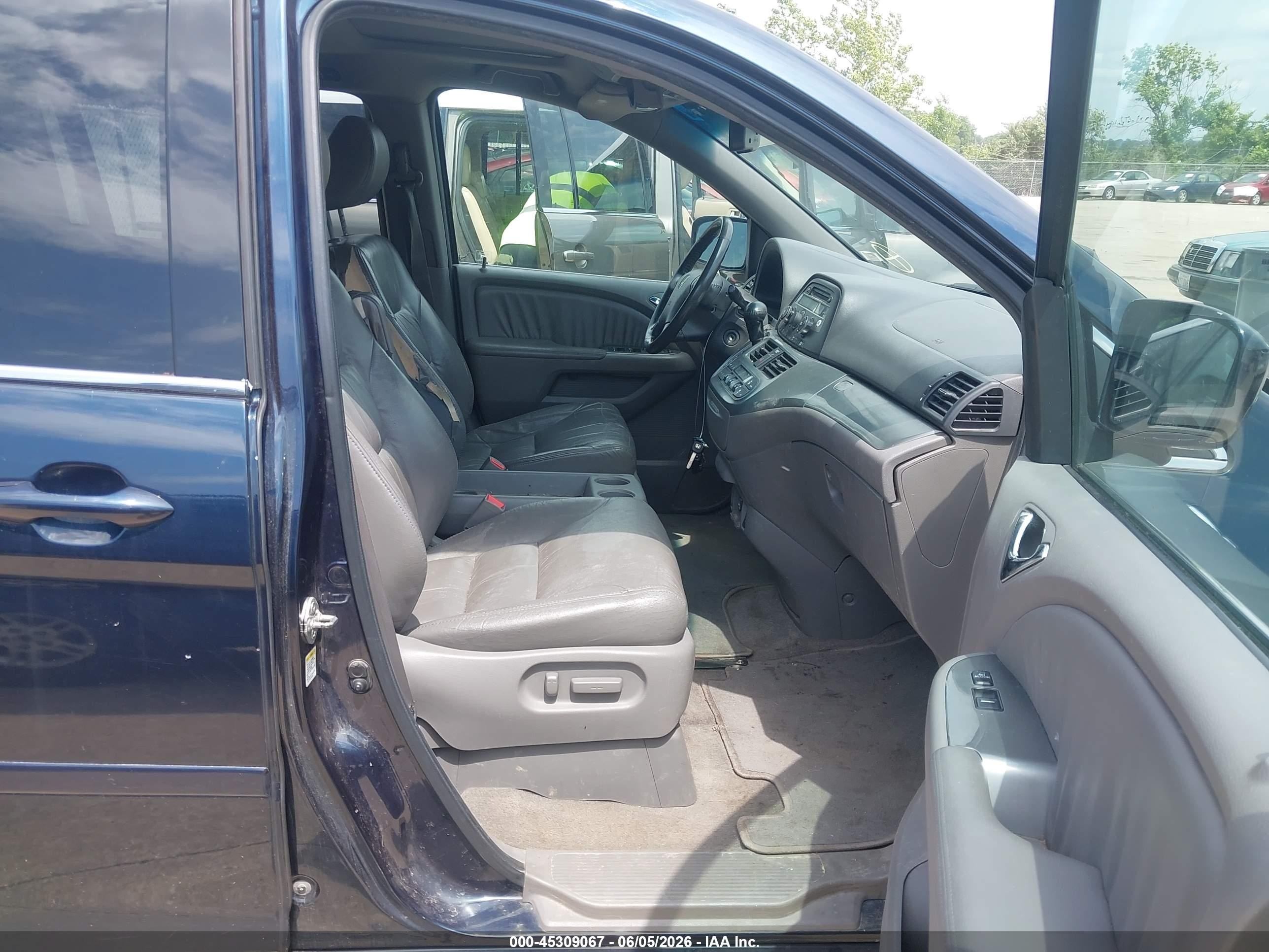 2009 Honda Odyssey Ex-l Blue vin: 5FNRL38679B007941