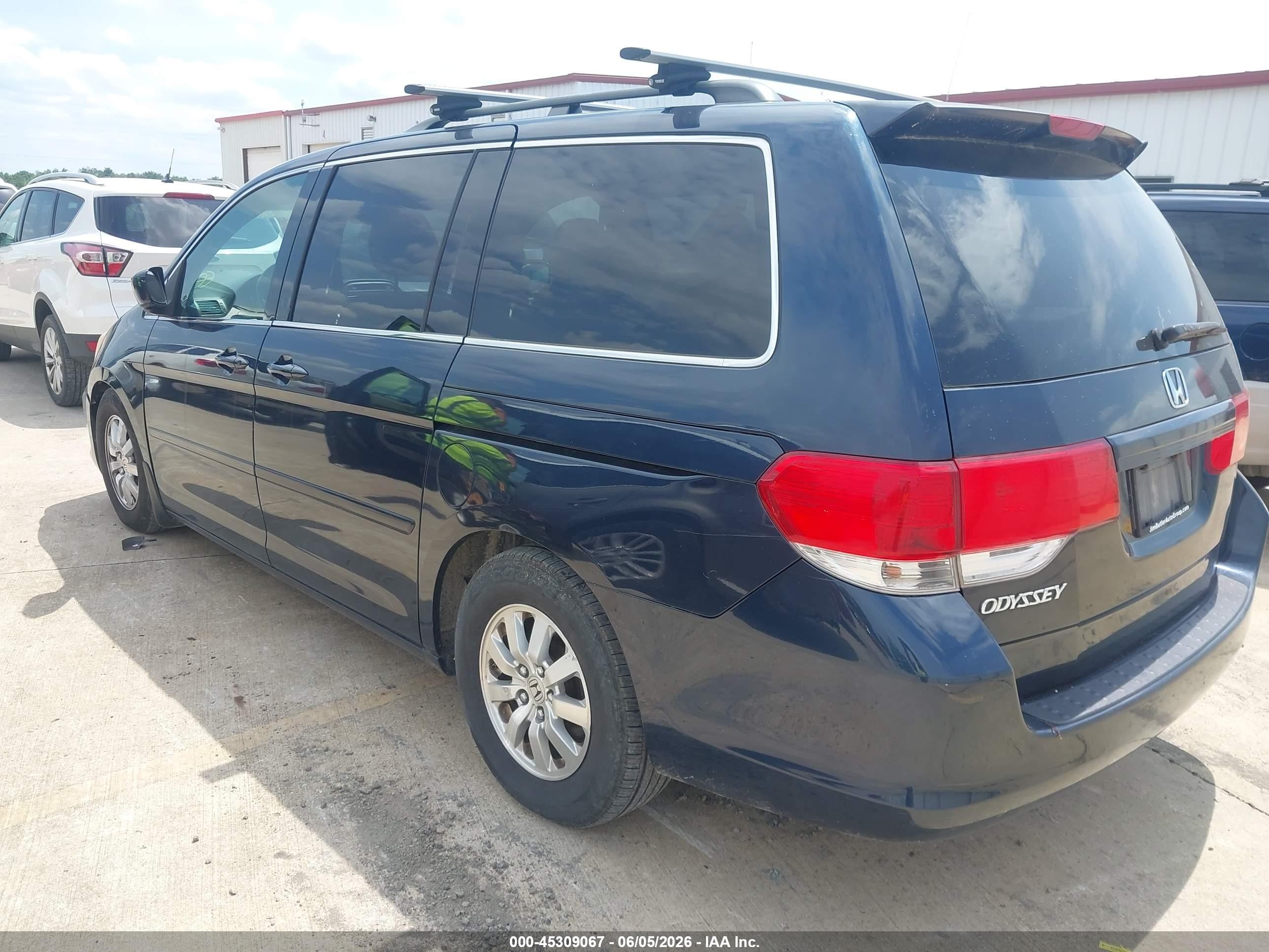 2009 Honda Odyssey Ex-l Blue vin: 5FNRL38679B007941