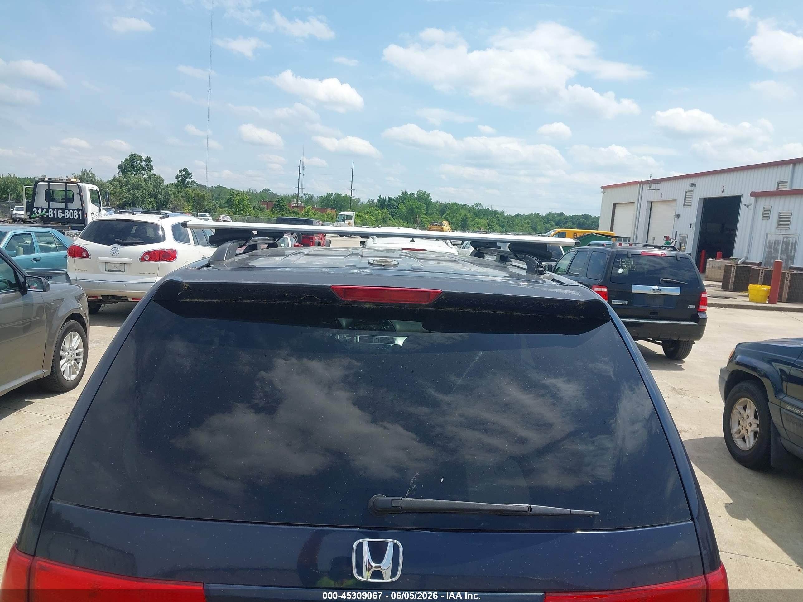 2009 Honda Odyssey Ex-l Blue vin: 5FNRL38679B007941