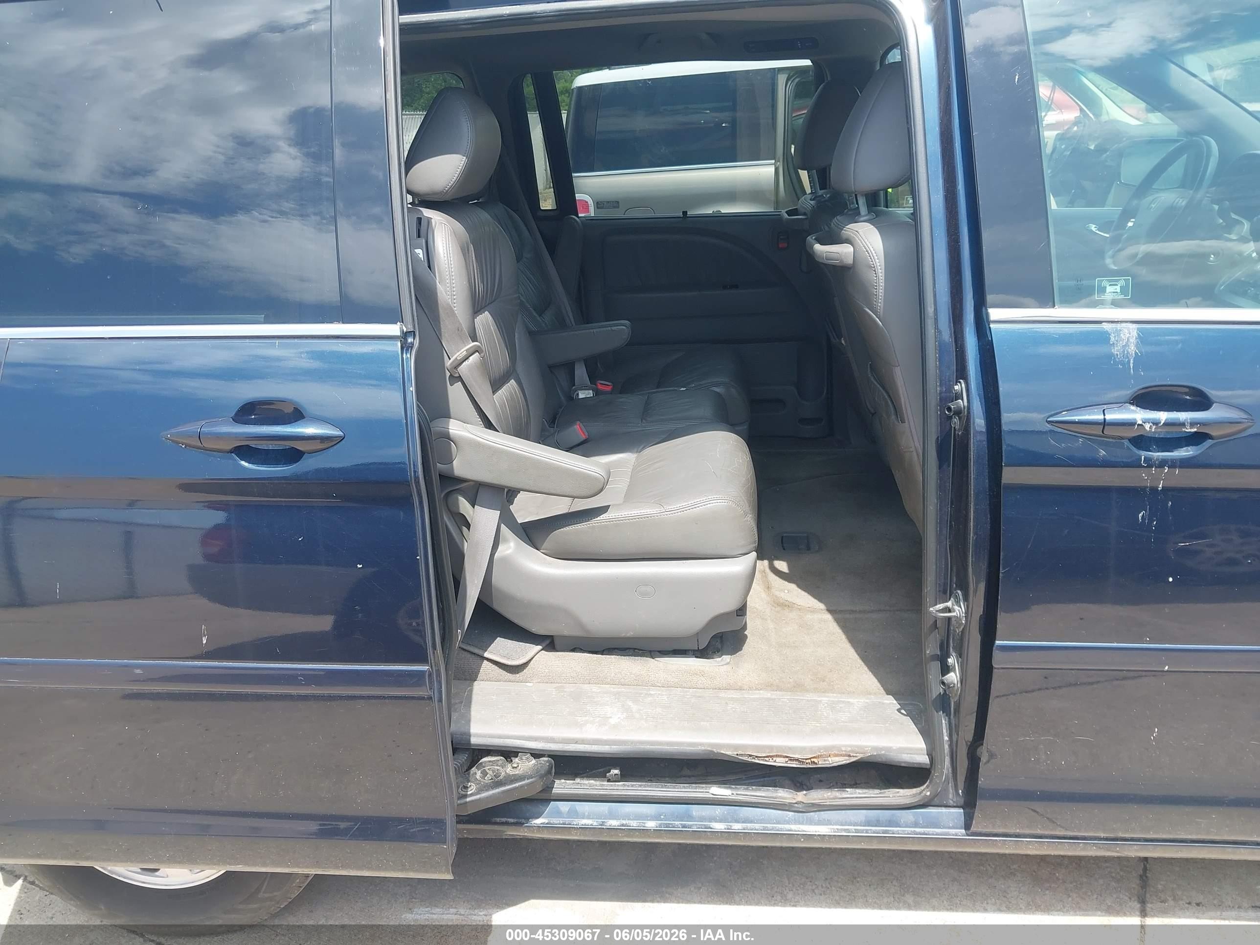 2009 Honda Odyssey Ex-l Blue vin: 5FNRL38679B007941