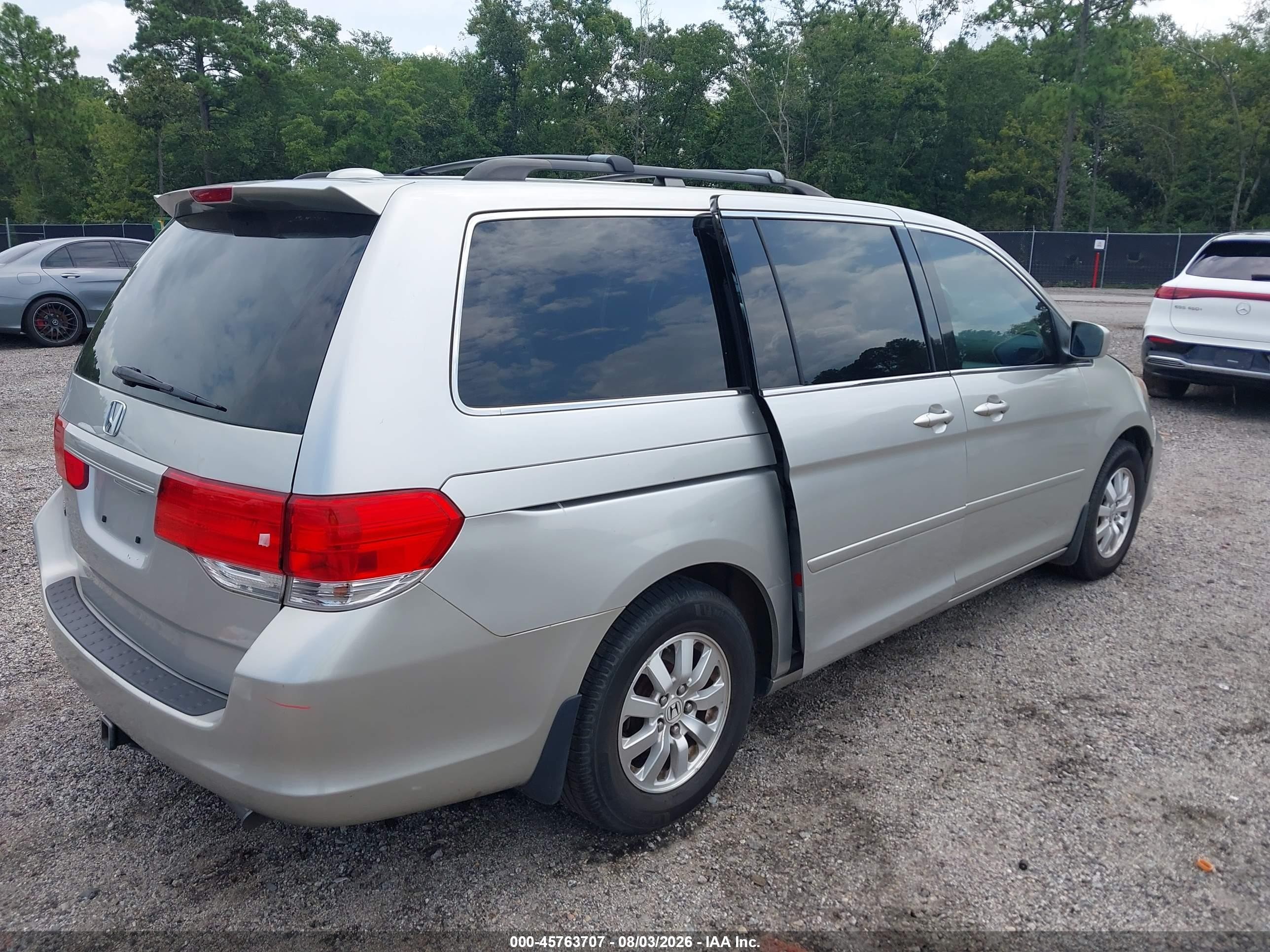2009 Honda Odyssey Ex-l Silver vin: 5FNRL38679B026568