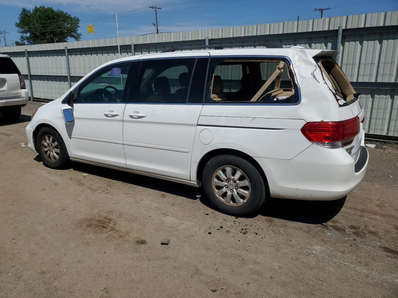 2009 Honda Odyssey Exl White vin: 5FNRL38679B030796