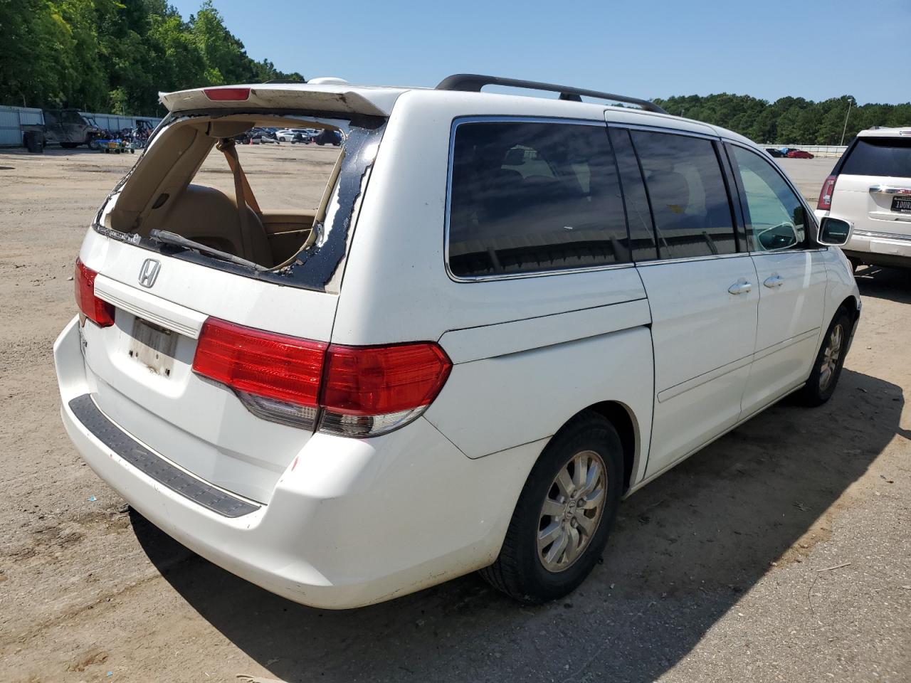 2009 Honda Odyssey Exl White vin: 5FNRL38679B030796