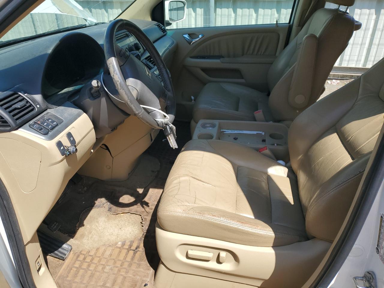 2009 Honda Odyssey Exl White vin: 5FNRL38679B030796