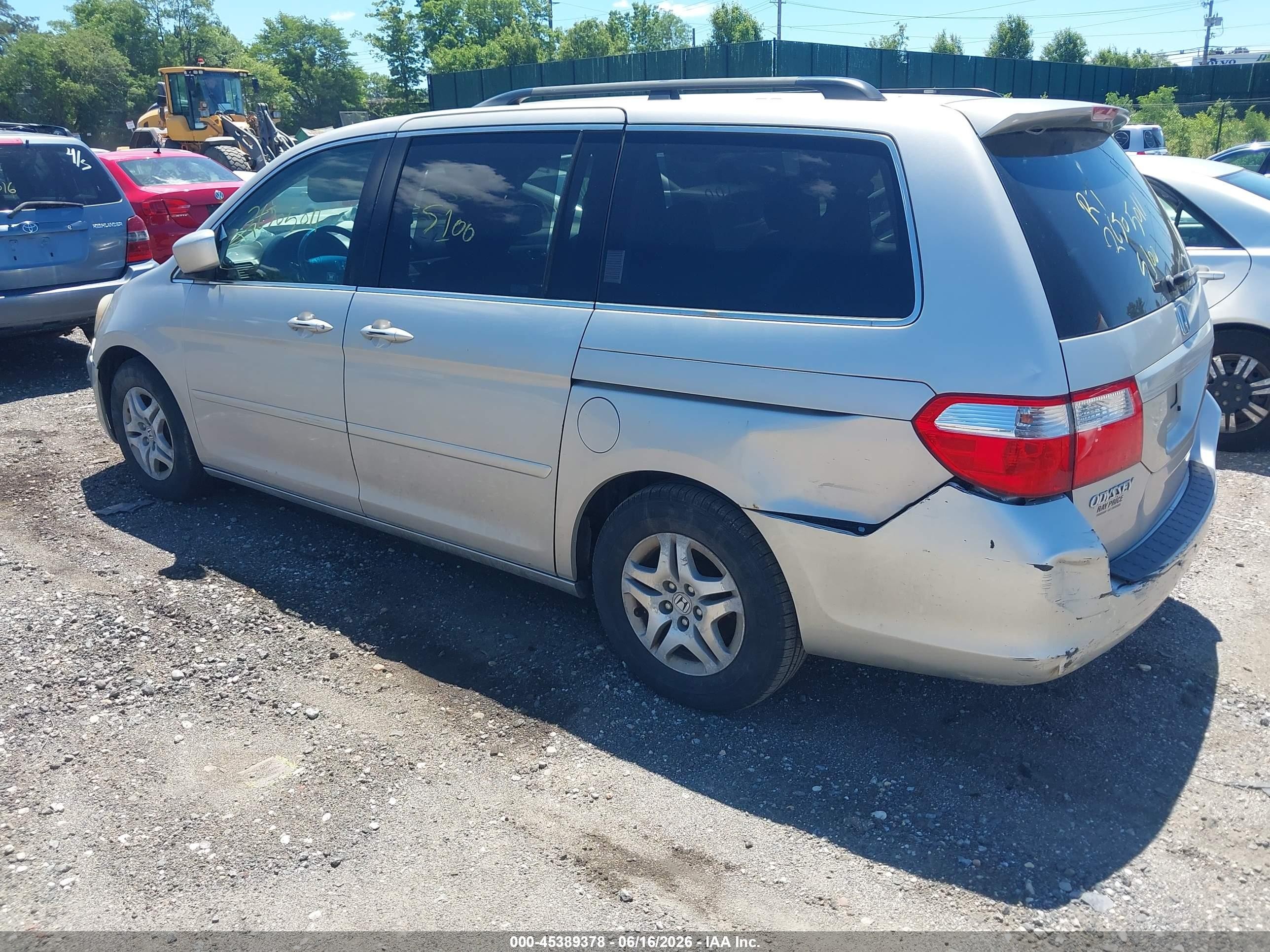 2006 Honda Odyssey Ex-l Gray vin: 5FNRL38686B021312