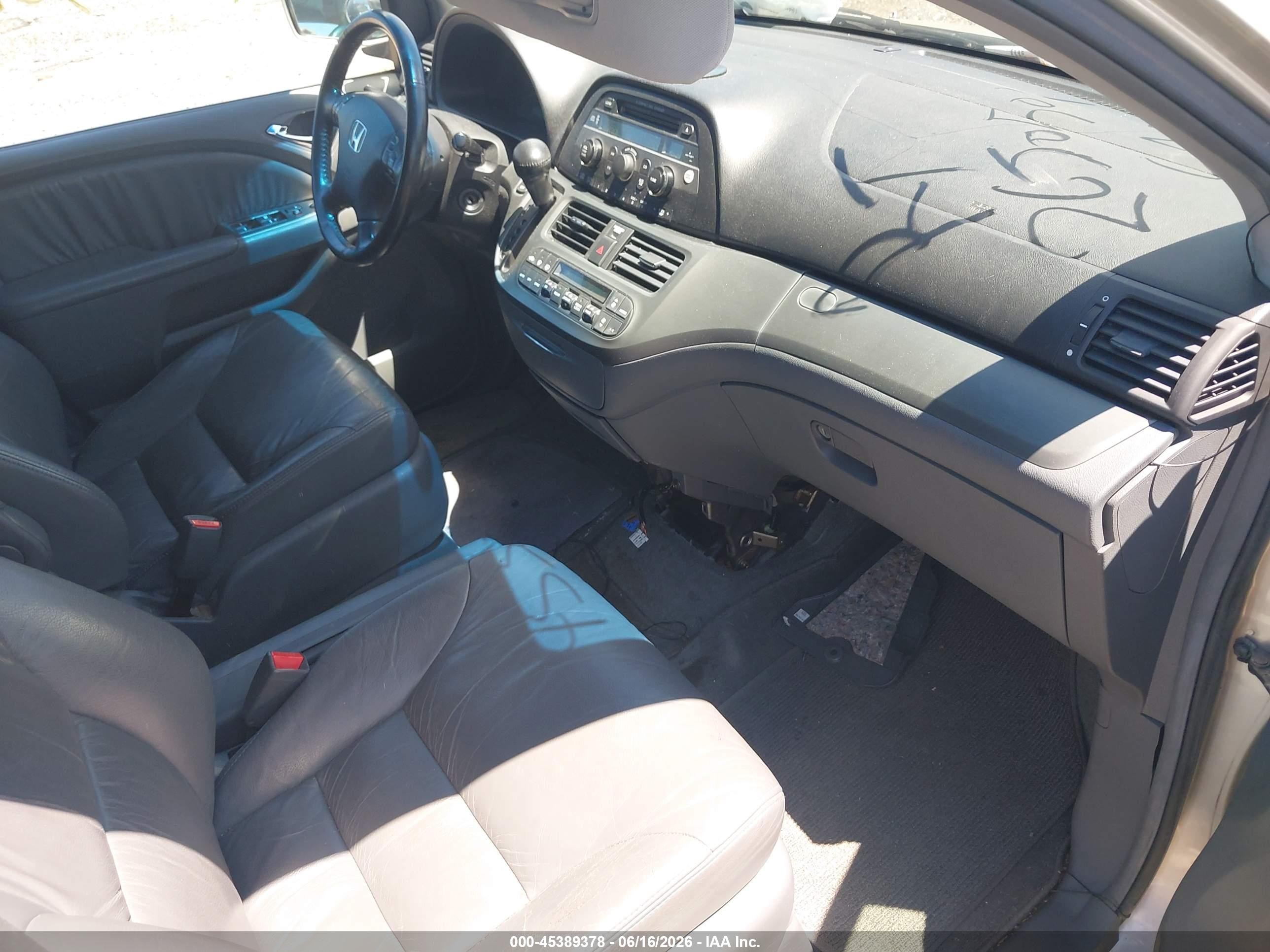 2006 Honda Odyssey Ex-l Gray vin: 5FNRL38686B021312