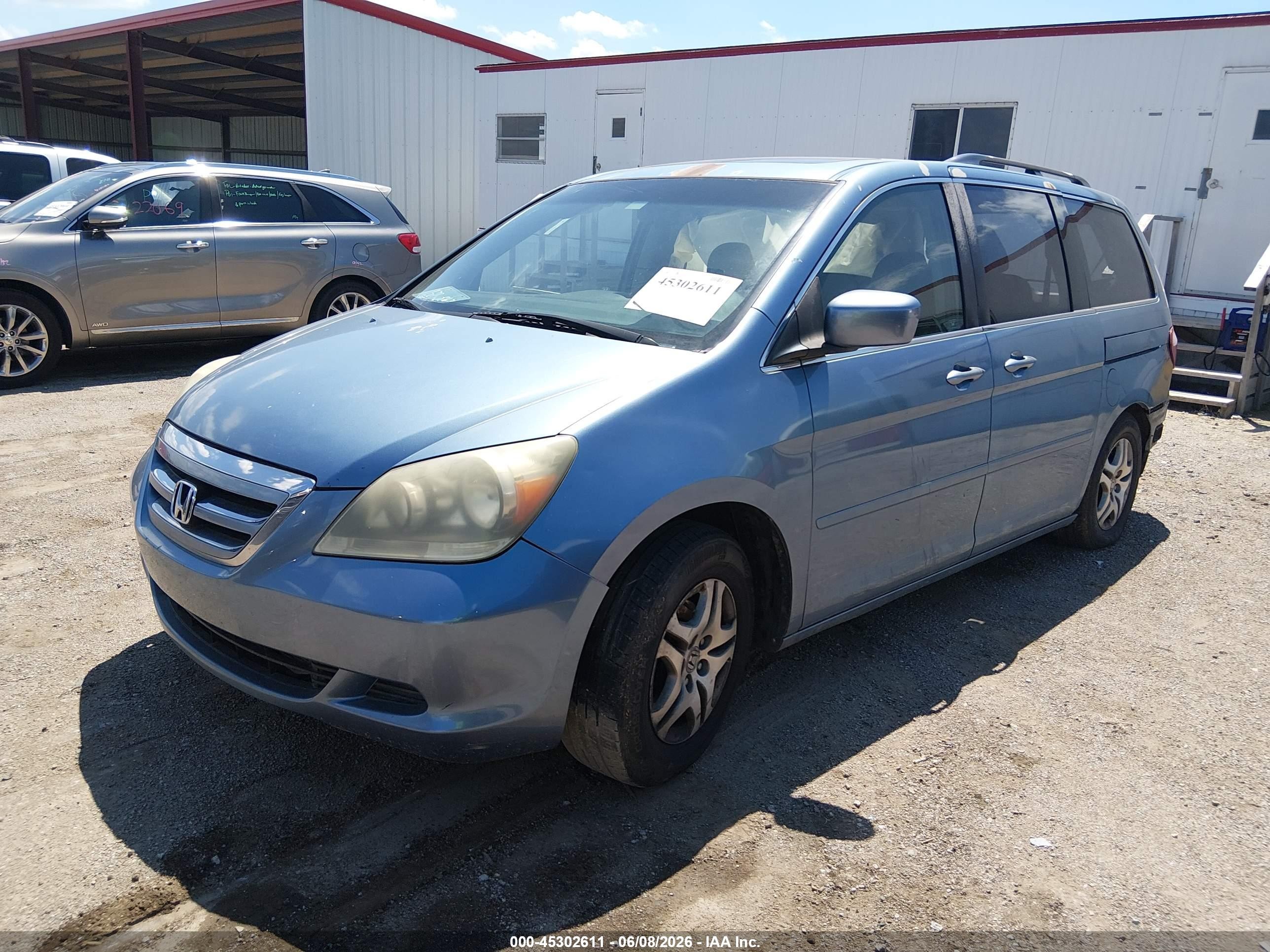 2006 Honda Odyssey Ex-l Light Blue vin: 5FNRL38686B026672