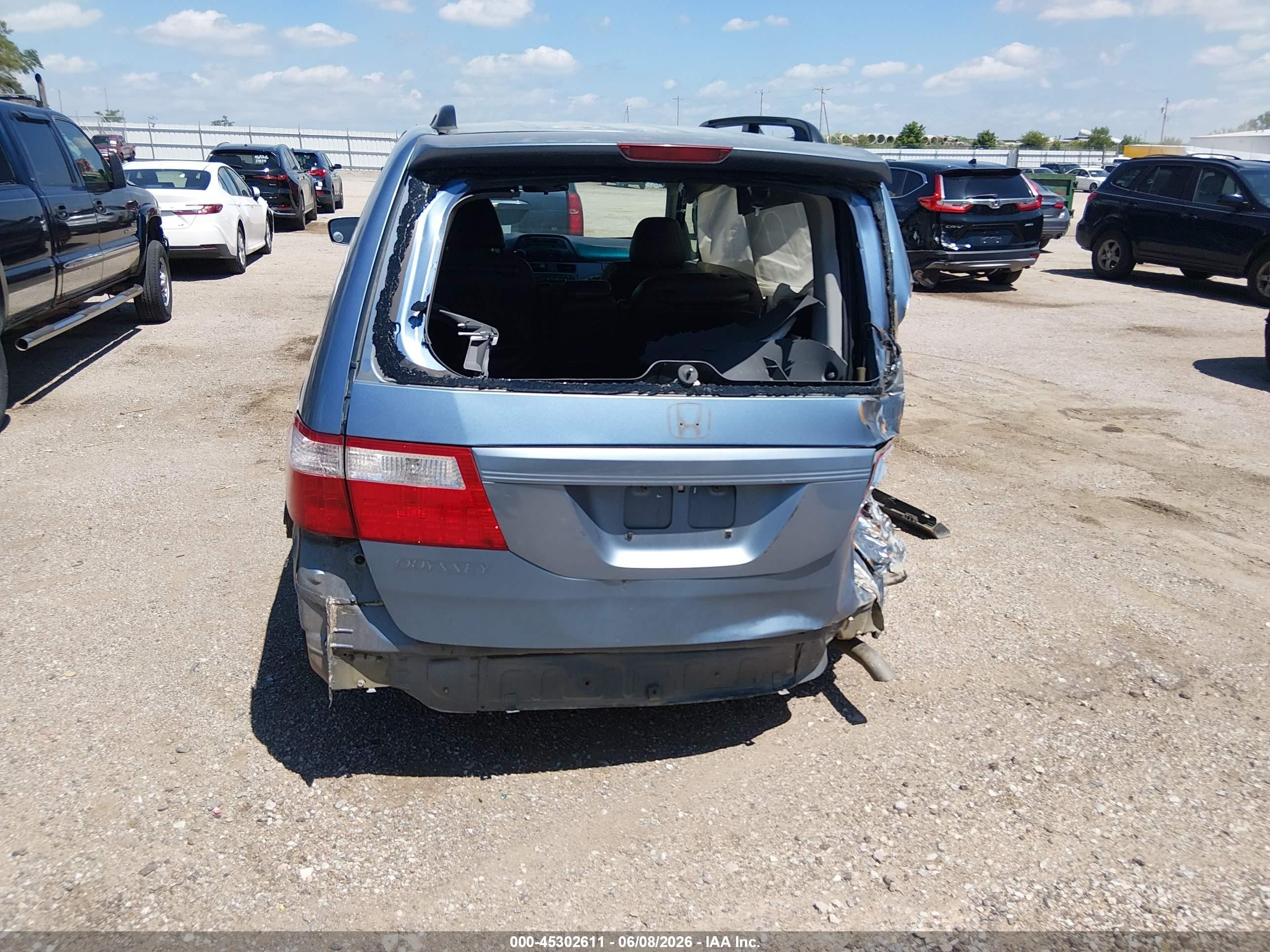 2006 Honda Odyssey Ex-l Light Blue vin: 5FNRL38686B026672