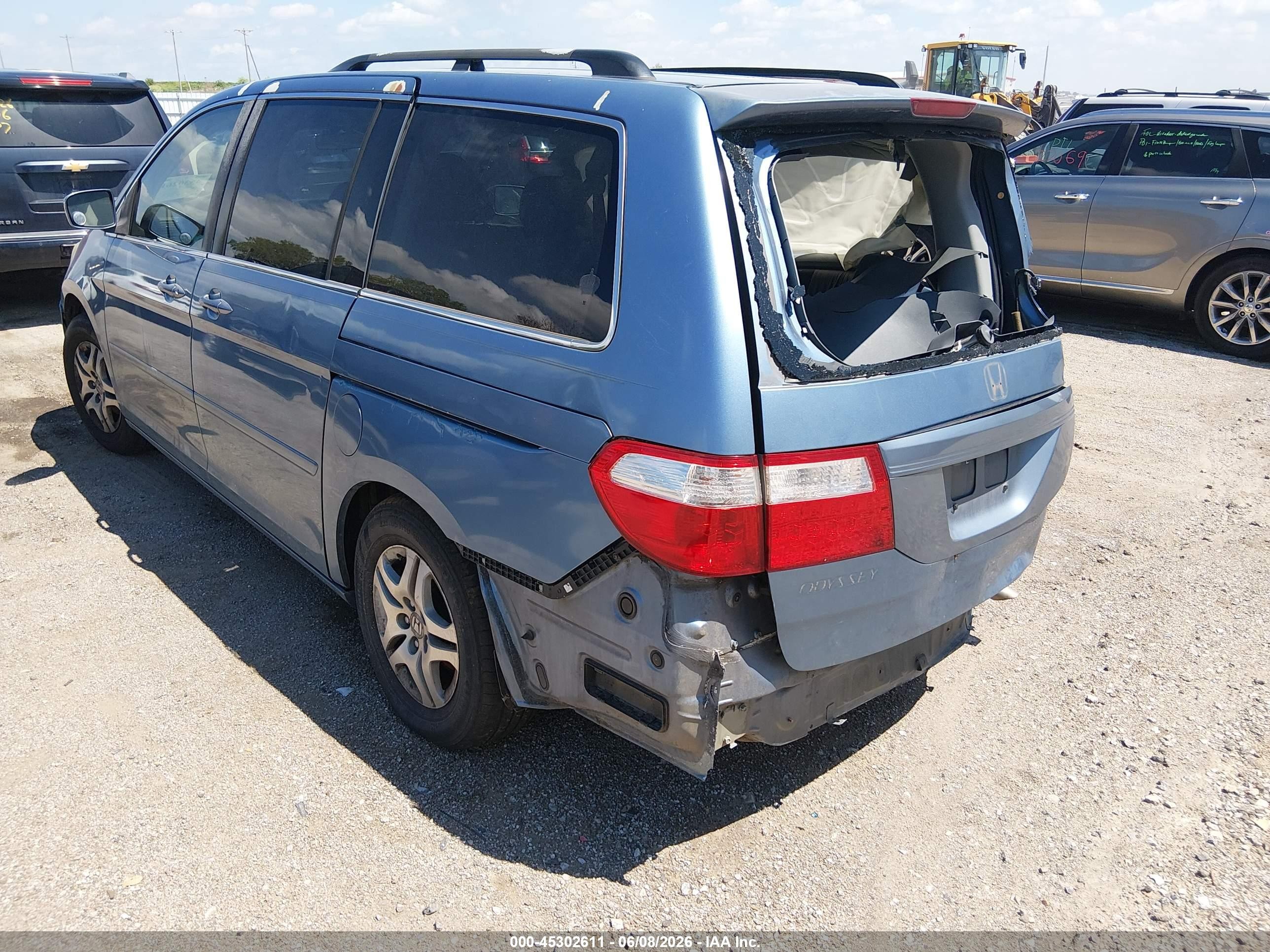 2006 Honda Odyssey Ex-l Light Blue vin: 5FNRL38686B026672