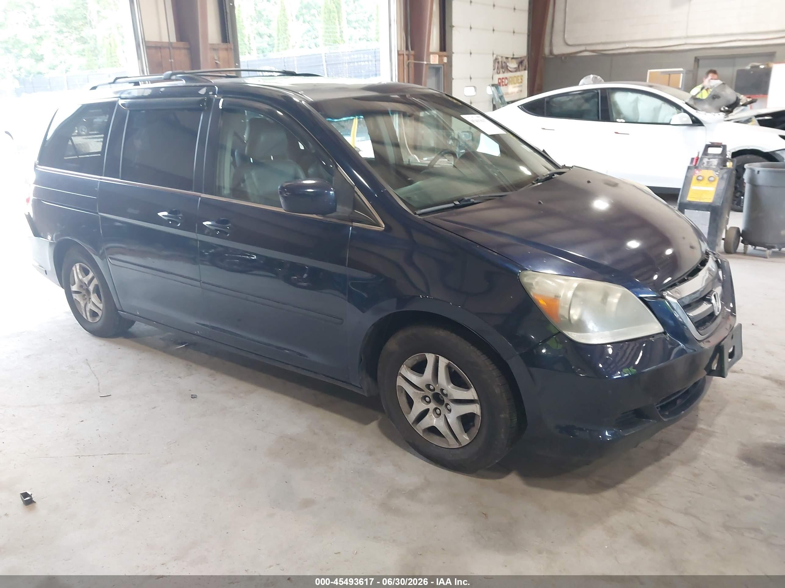 2006 Honda Odyssey Ex-l Dark Blue vin: 5FNRL38686B082546
