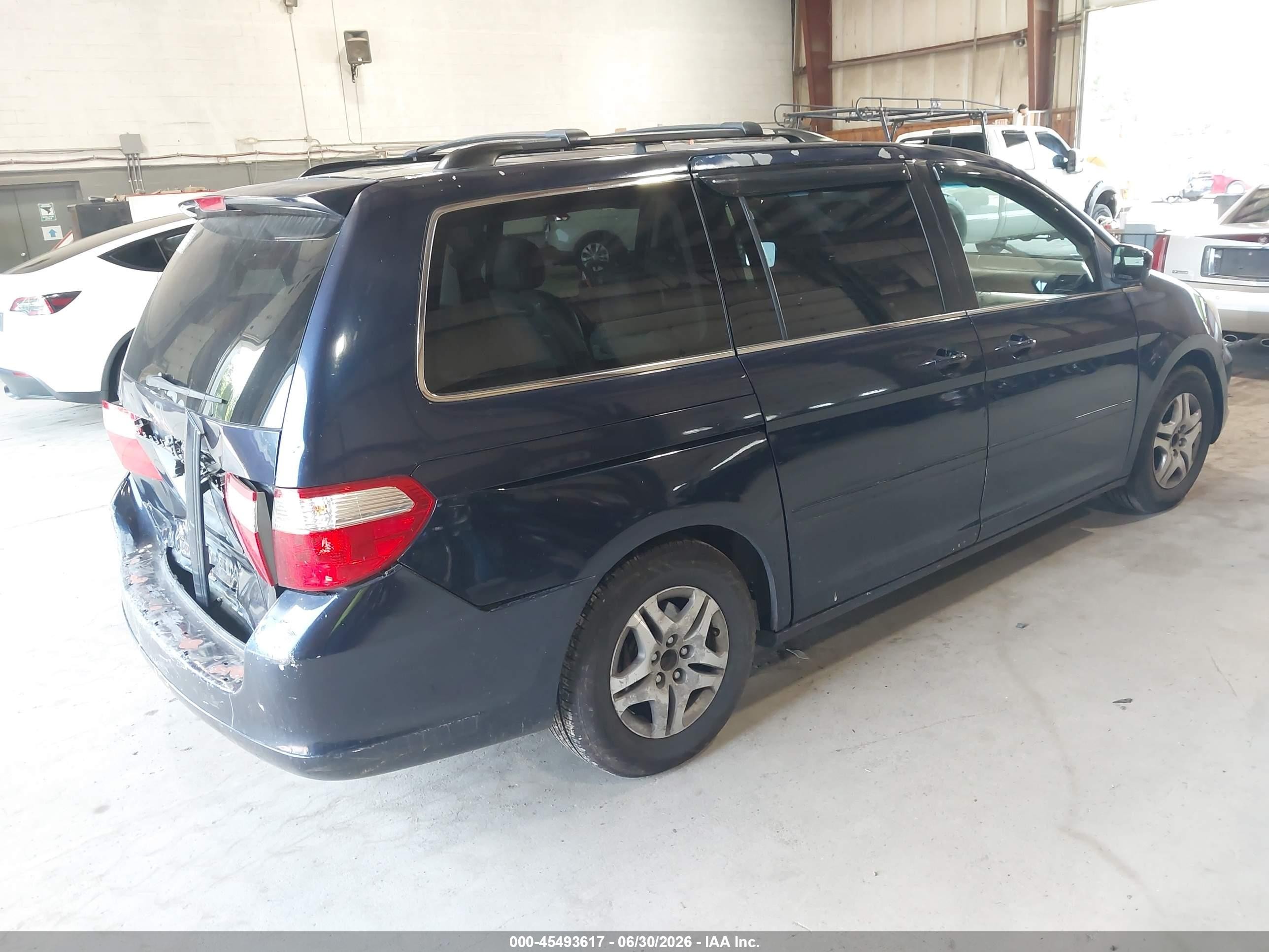 2006 Honda Odyssey Ex-l Dark Blue vin: 5FNRL38686B082546