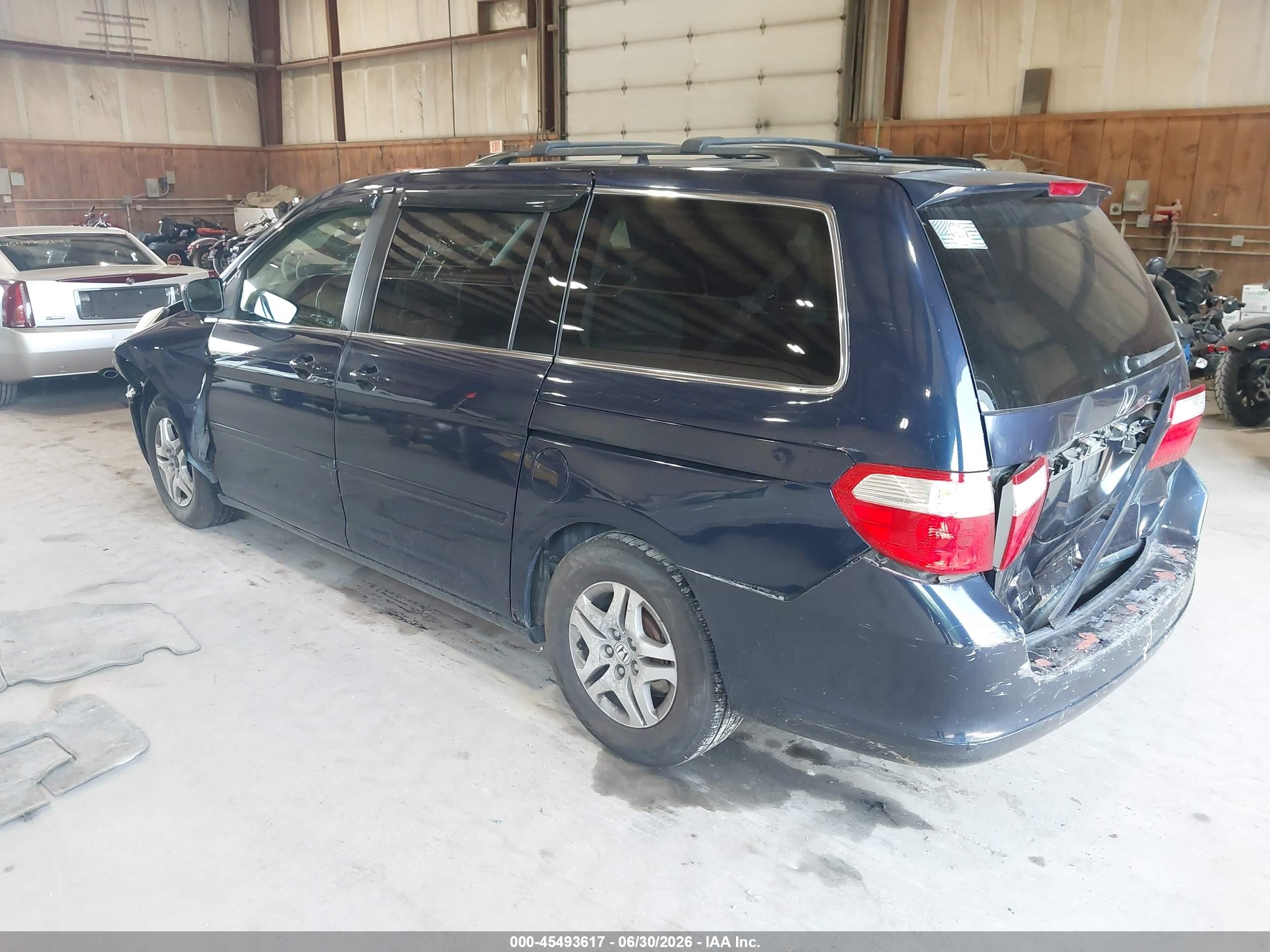 2006 Honda Odyssey Ex-l Dark Blue vin: 5FNRL38686B082546