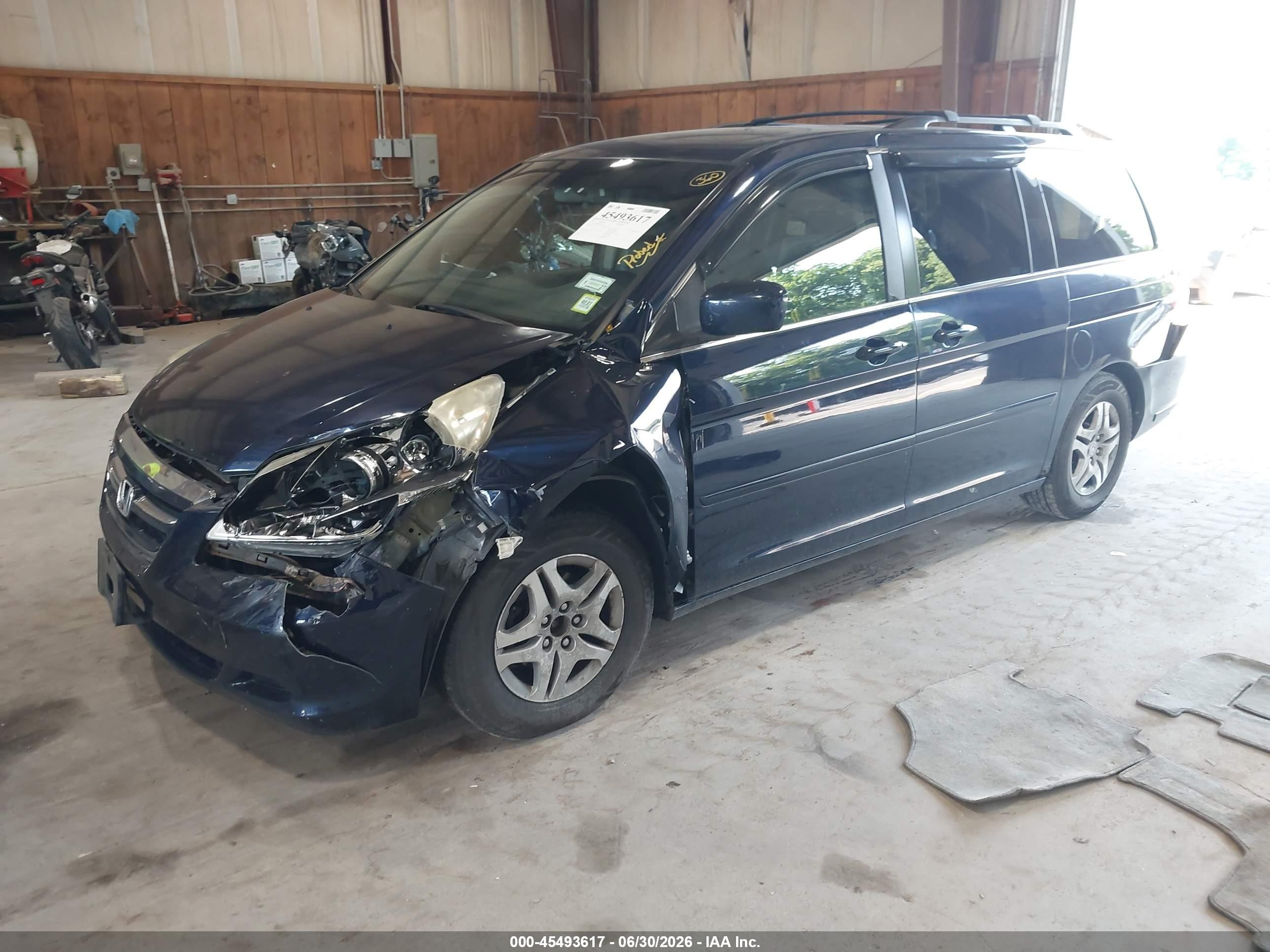 2006 Honda Odyssey Ex-l Dark Blue vin: 5FNRL38686B082546
