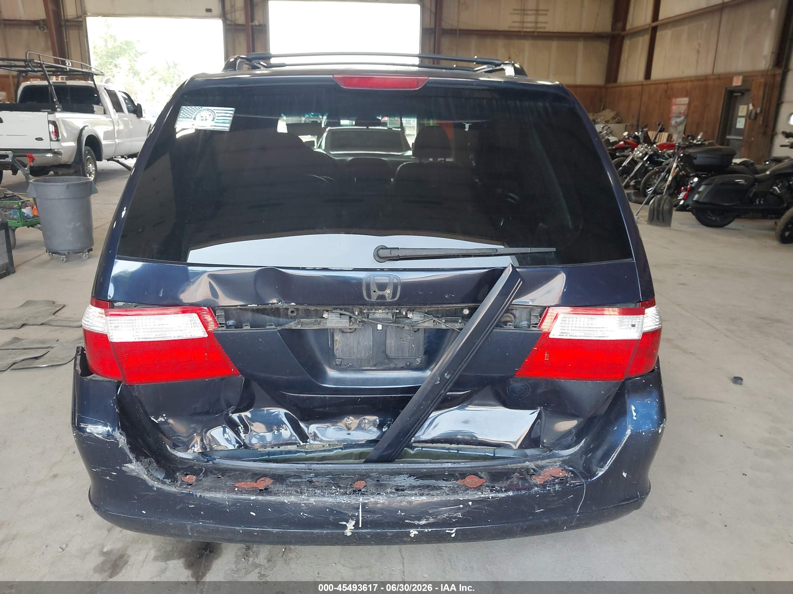 2006 Honda Odyssey Ex-l Dark Blue vin: 5FNRL38686B082546