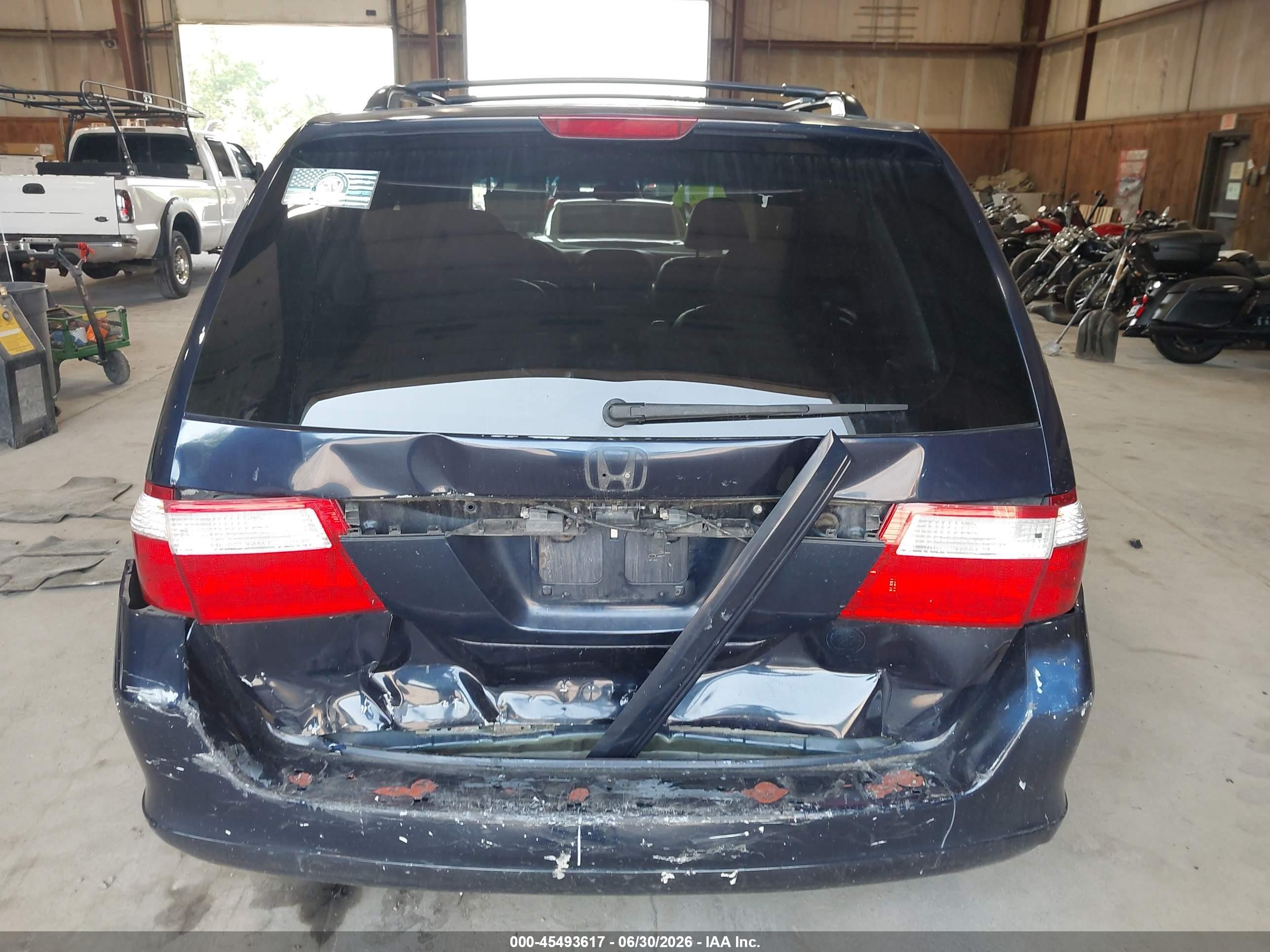 2006 Honda Odyssey Ex-l Dark Blue vin: 5FNRL38686B082546
