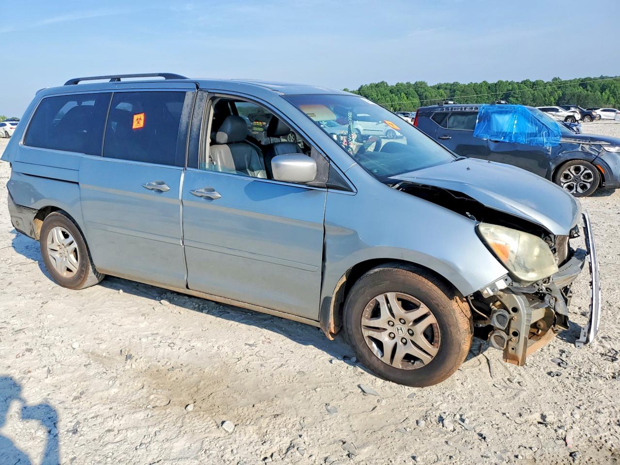 2007 Honda Odyssey Exl Blue vin: 5FNRL38687B074240