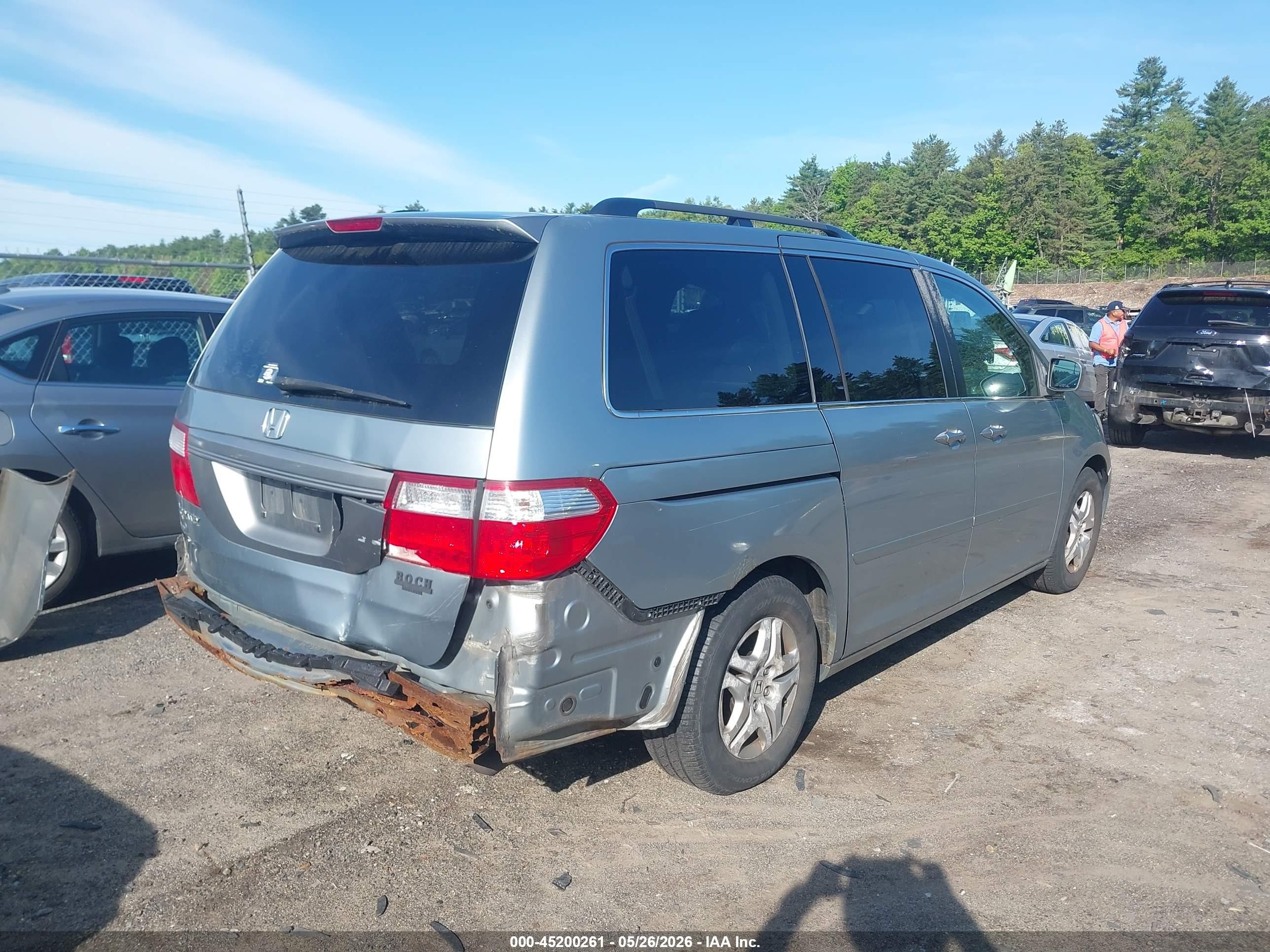 2007 Honda Odyssey Ex-l Silver vin: 5FNRL38687B083651