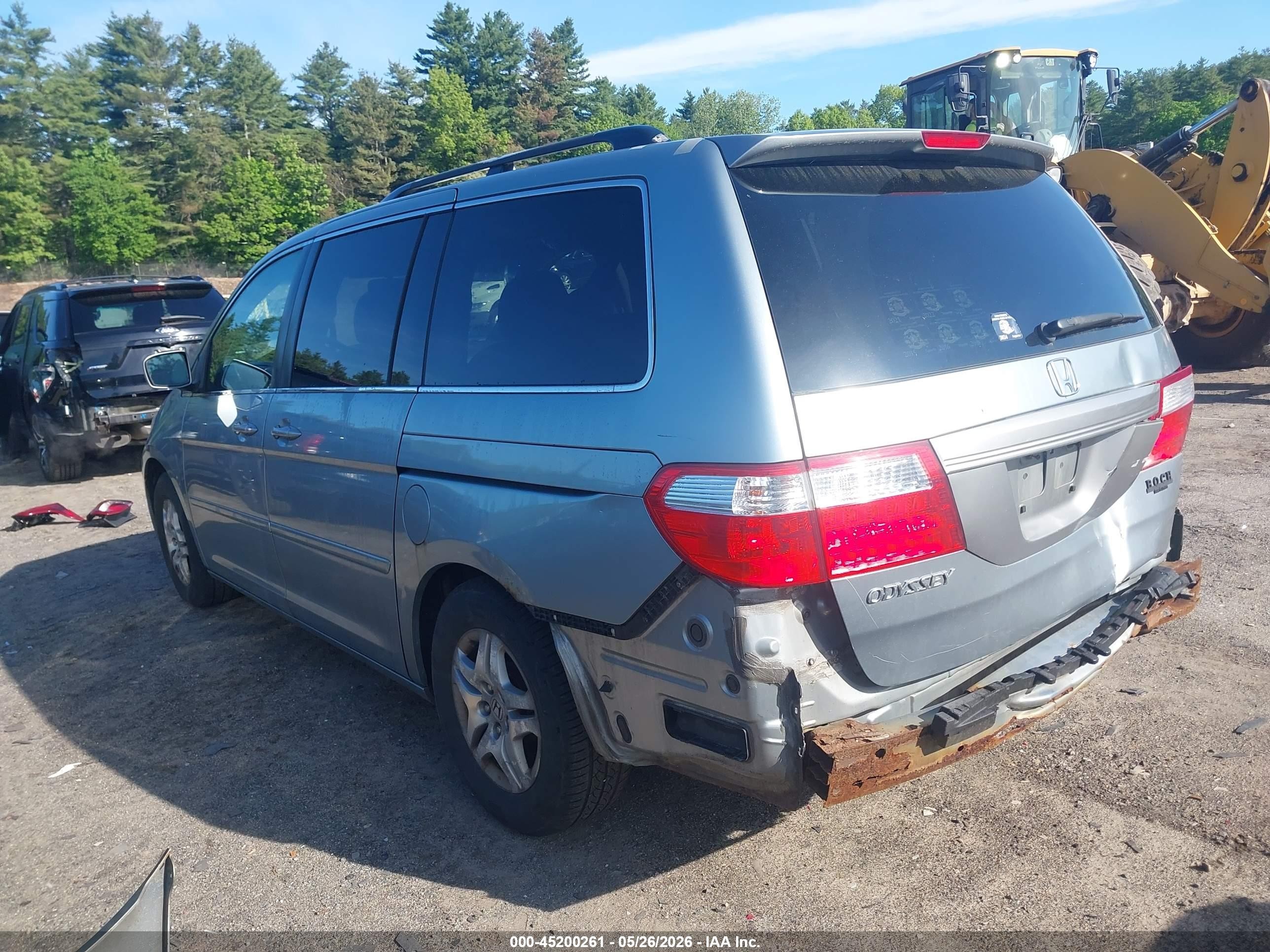 2007 Honda Odyssey Ex-l Silver vin: 5FNRL38687B083651