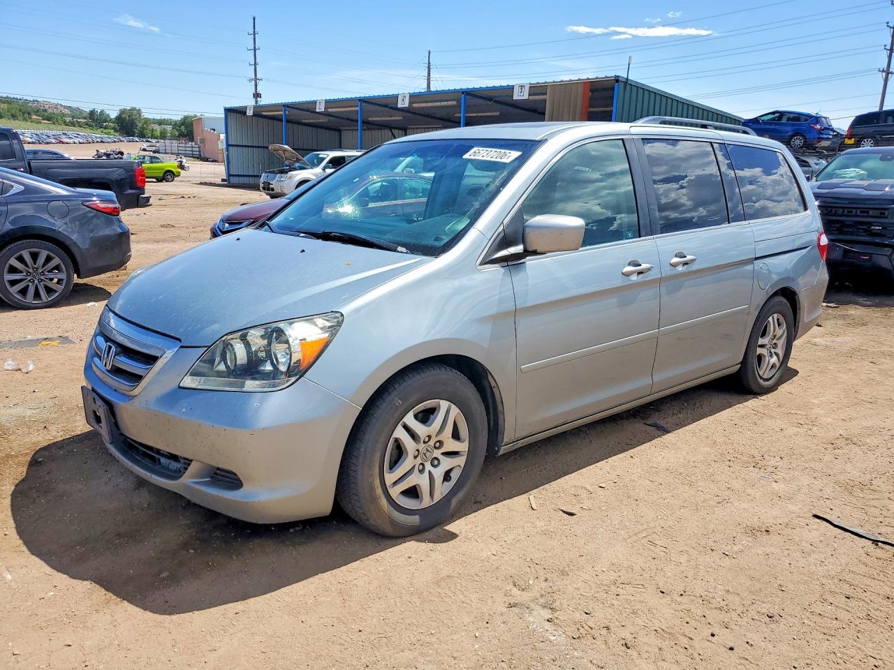 2007 Honda Odyssey Exl Серый vin: 5FNRL38687B091314