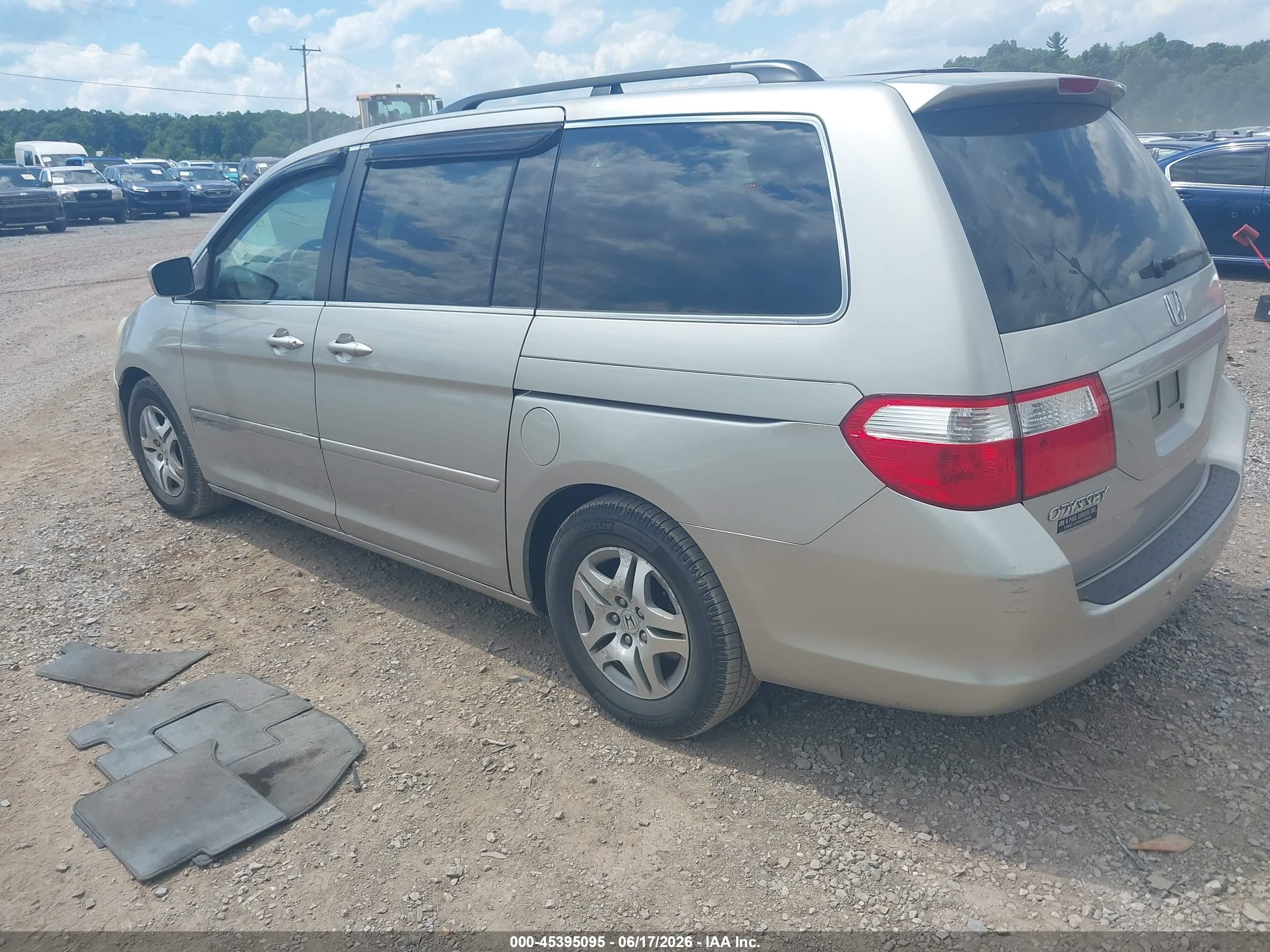 2007 Honda Odyssey Ex-l Silver vin: 5FNRL38687B407164
