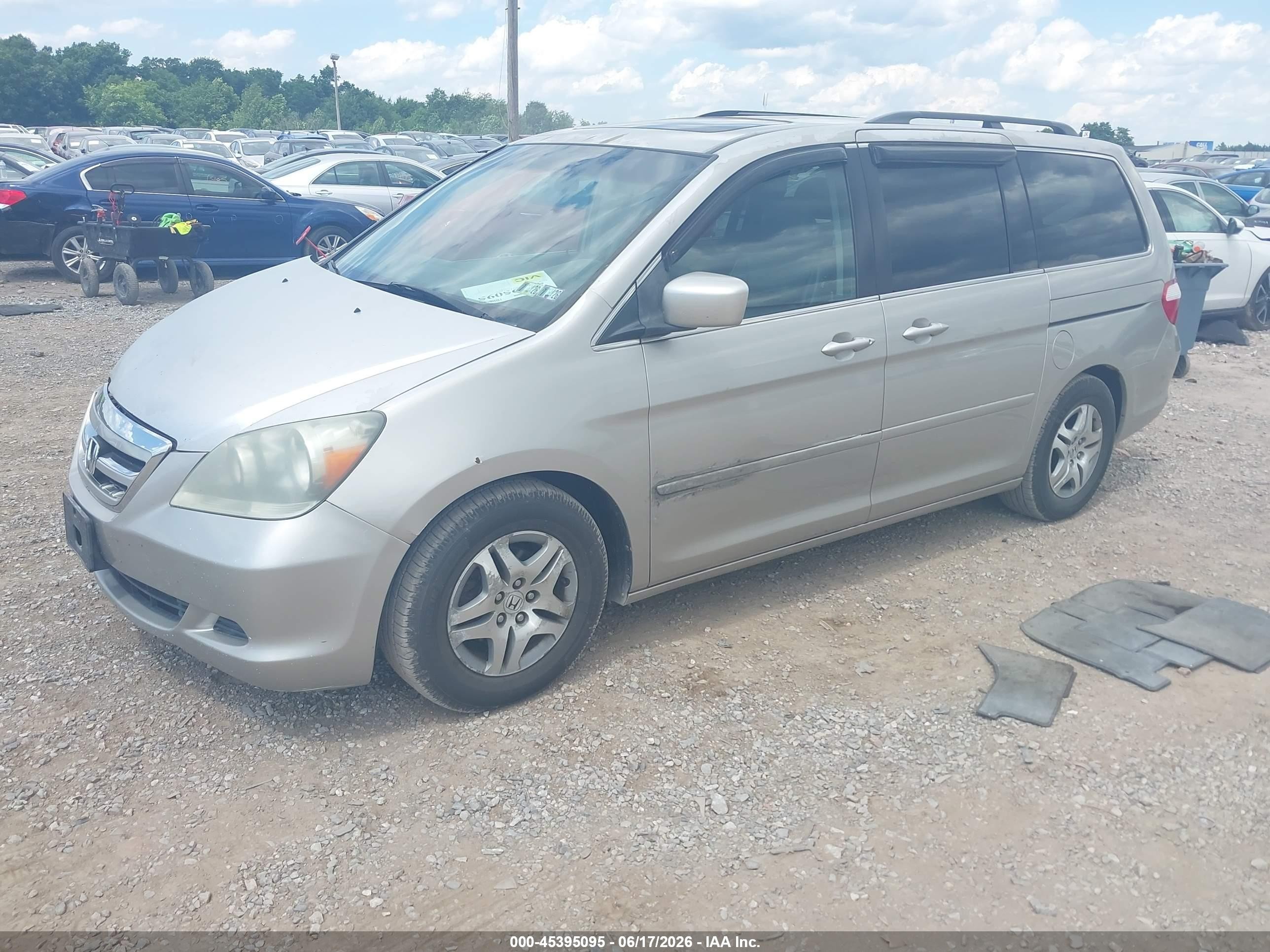 2007 Honda Odyssey Ex-l Silver vin: 5FNRL38687B407164