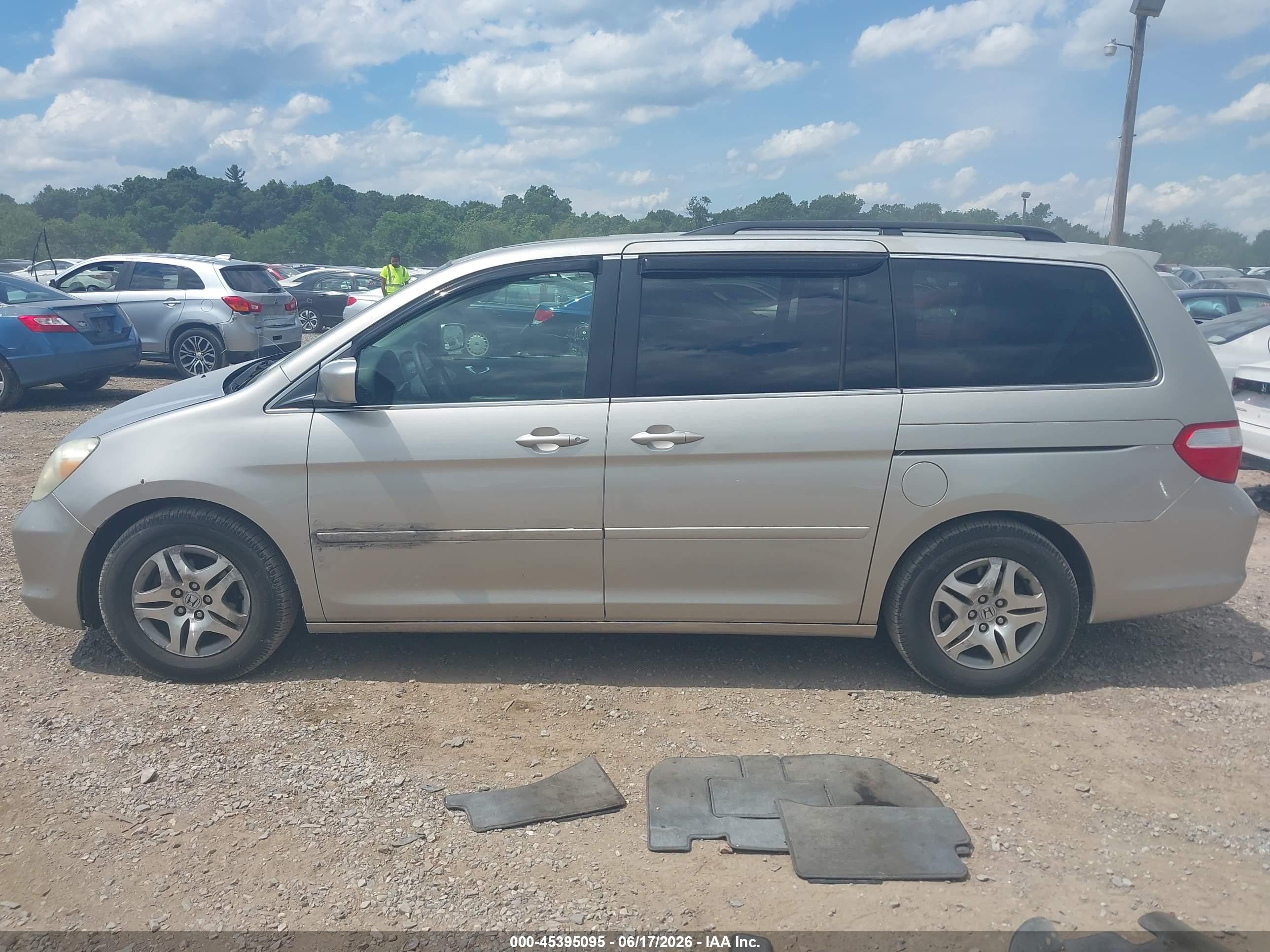 2007 Honda Odyssey Ex-l Silver vin: 5FNRL38687B407164