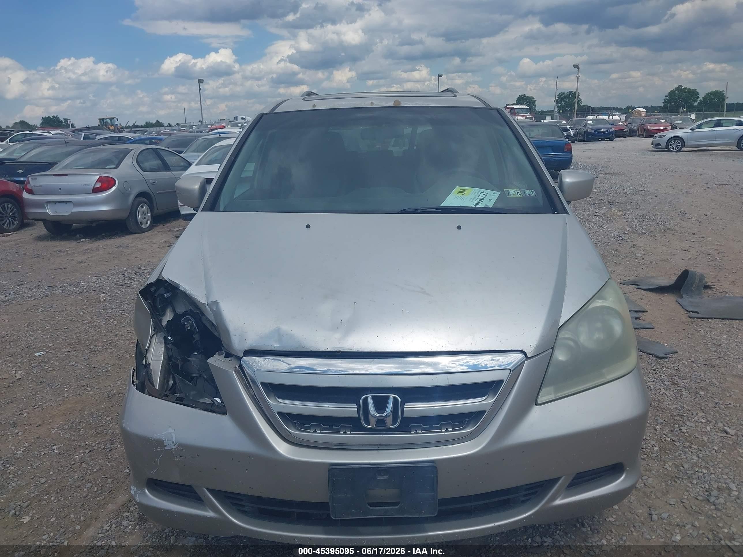 2007 Honda Odyssey Ex-l Silver vin: 5FNRL38687B407164