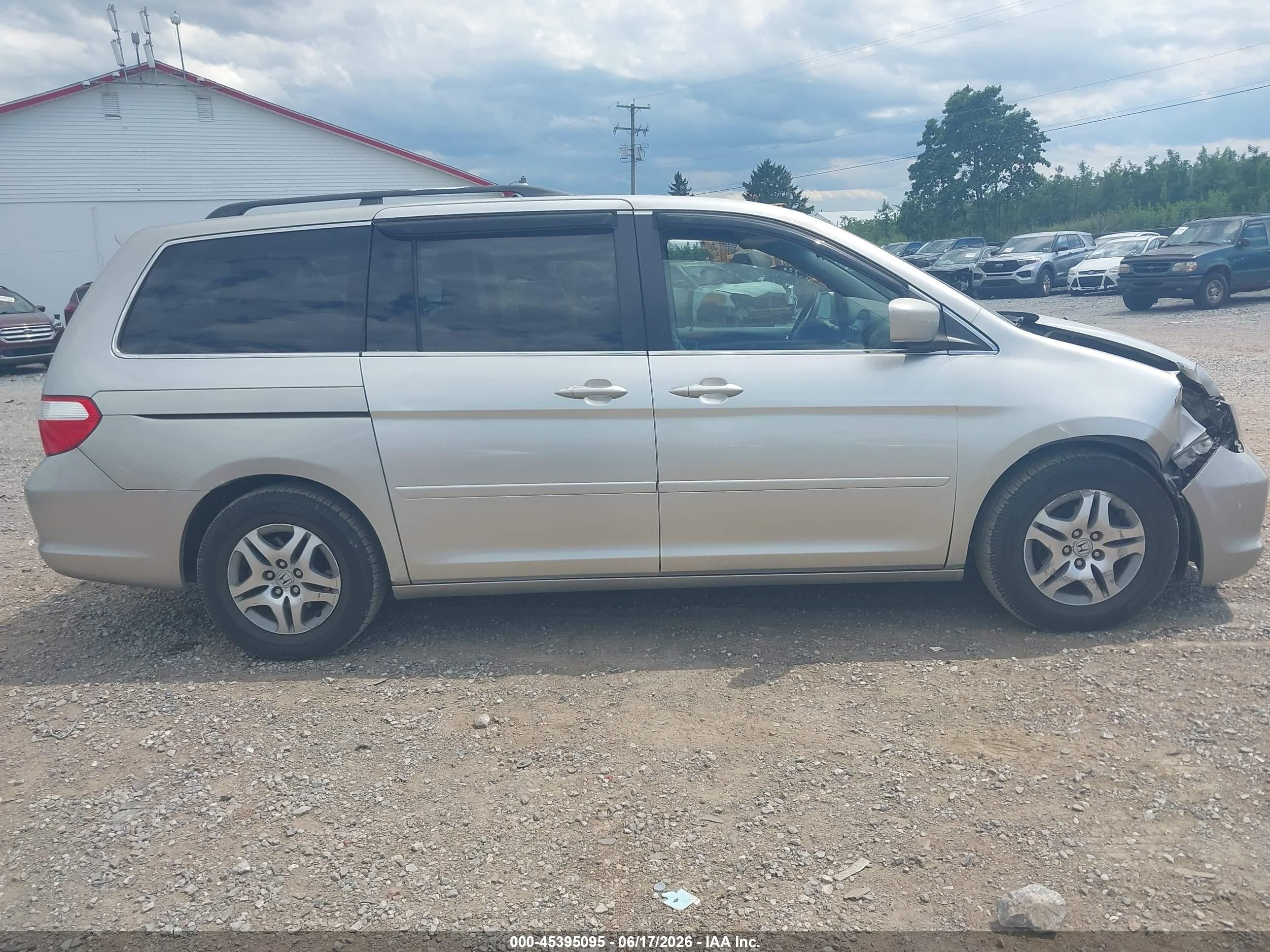2007 Honda Odyssey Ex-l Silver vin: 5FNRL38687B407164