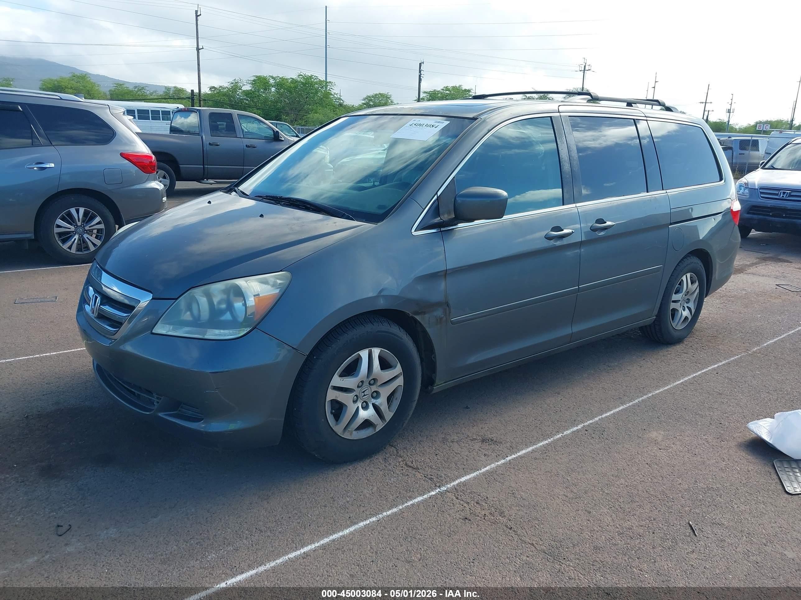 2007 Honda Odyssey Ex-l Серый vin: 5FNRL38687B421985