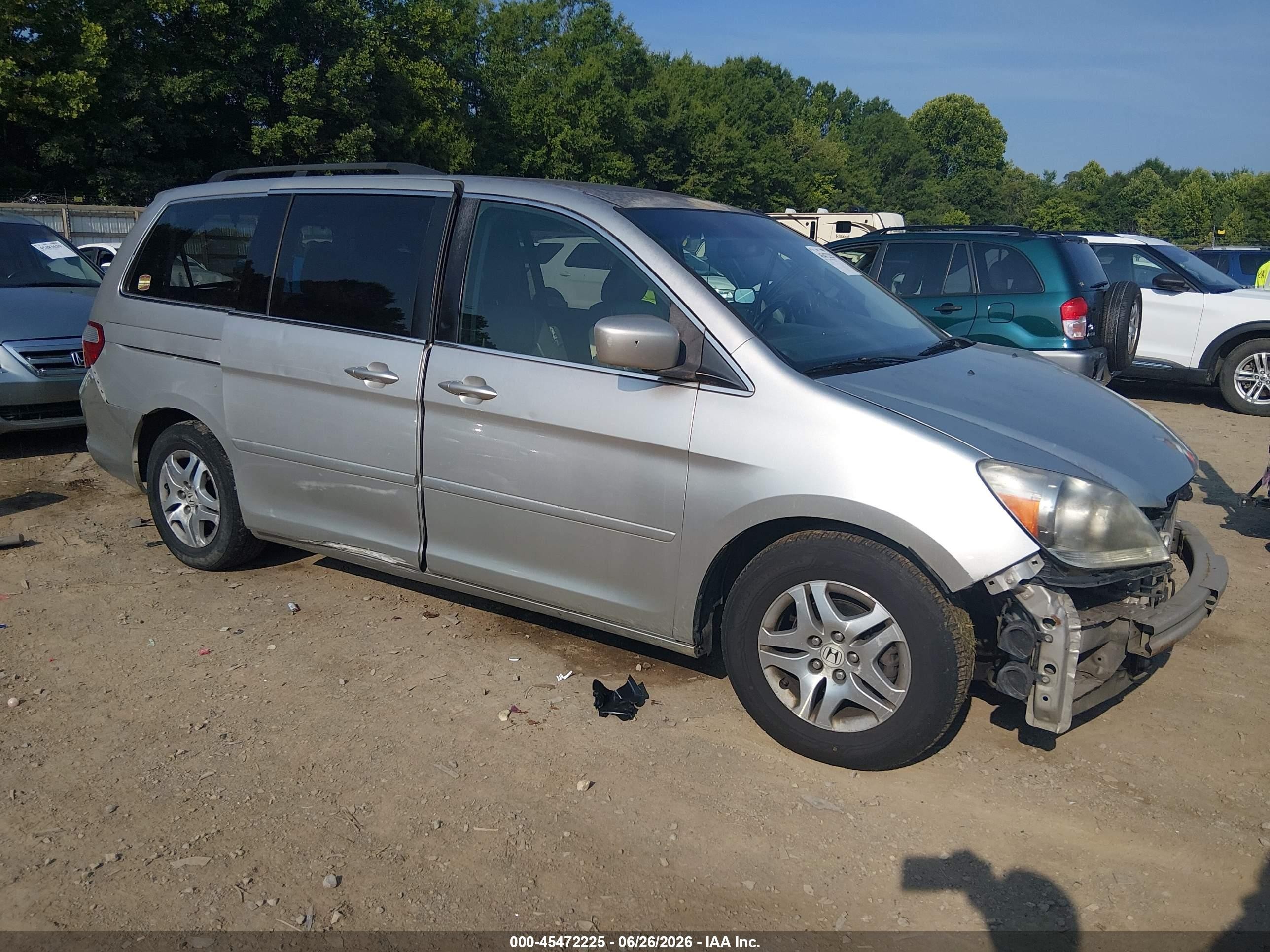 2007 Honda Odyssey Ex-l Silver vin: 5FNRL38687B460379
