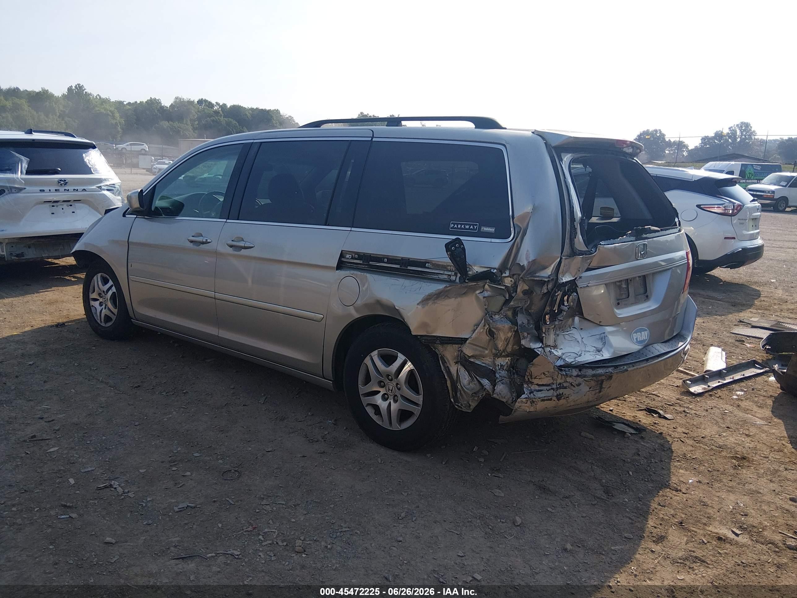 2007 Honda Odyssey Ex-l Silver vin: 5FNRL38687B460379