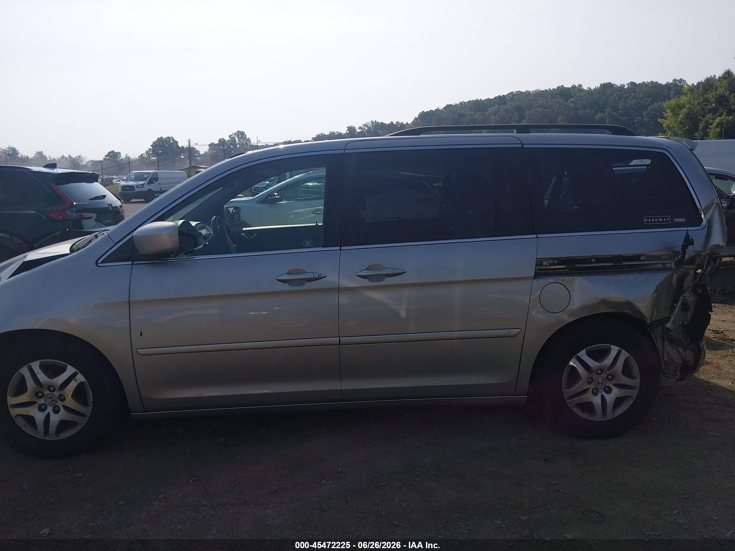 2007 Honda Odyssey Ex-l Silver vin: 5FNRL38687B460379