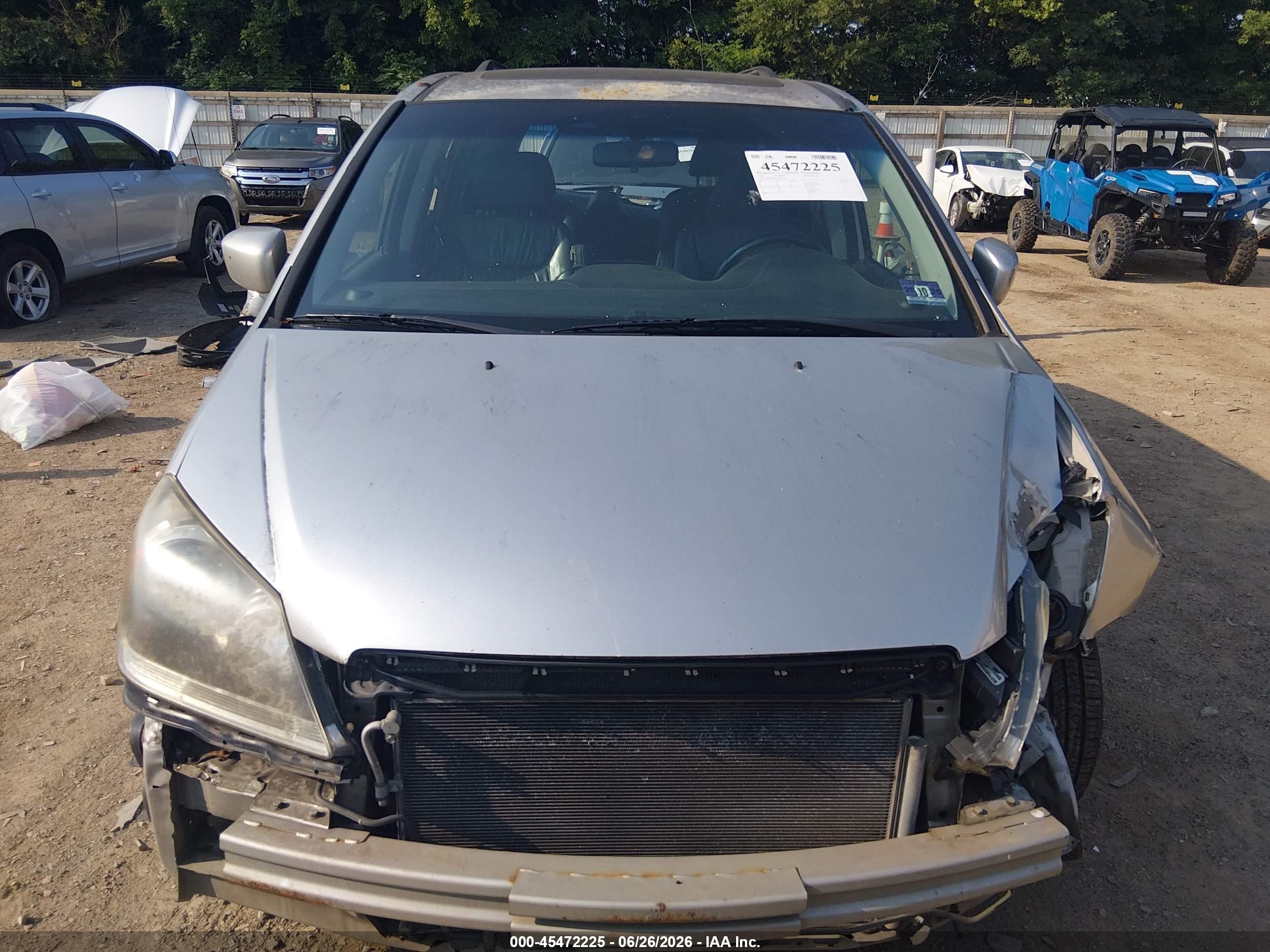 2007 Honda Odyssey Ex-l Silver vin: 5FNRL38687B460379