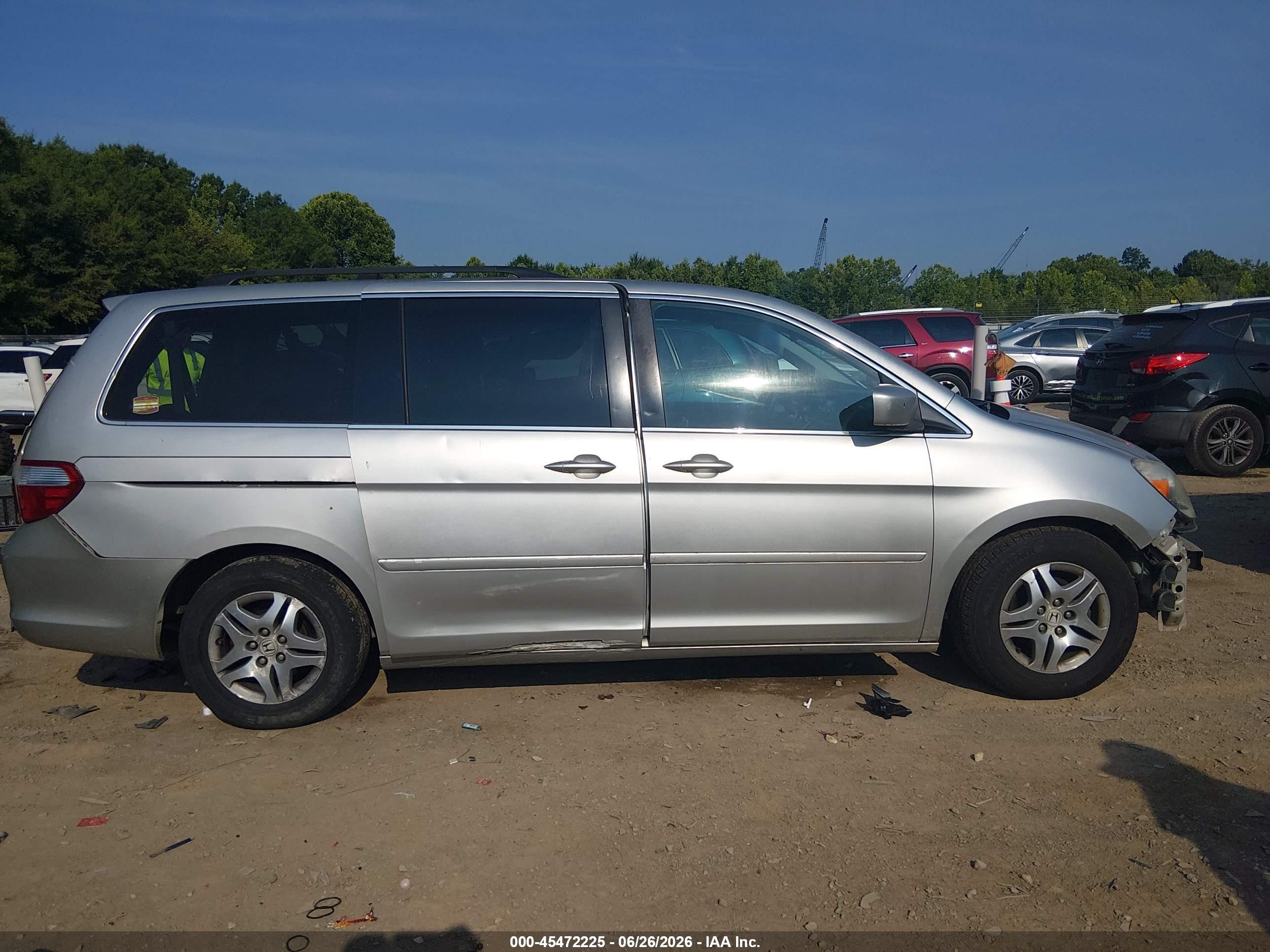 2007 Honda Odyssey Ex-l Silver vin: 5FNRL38687B460379