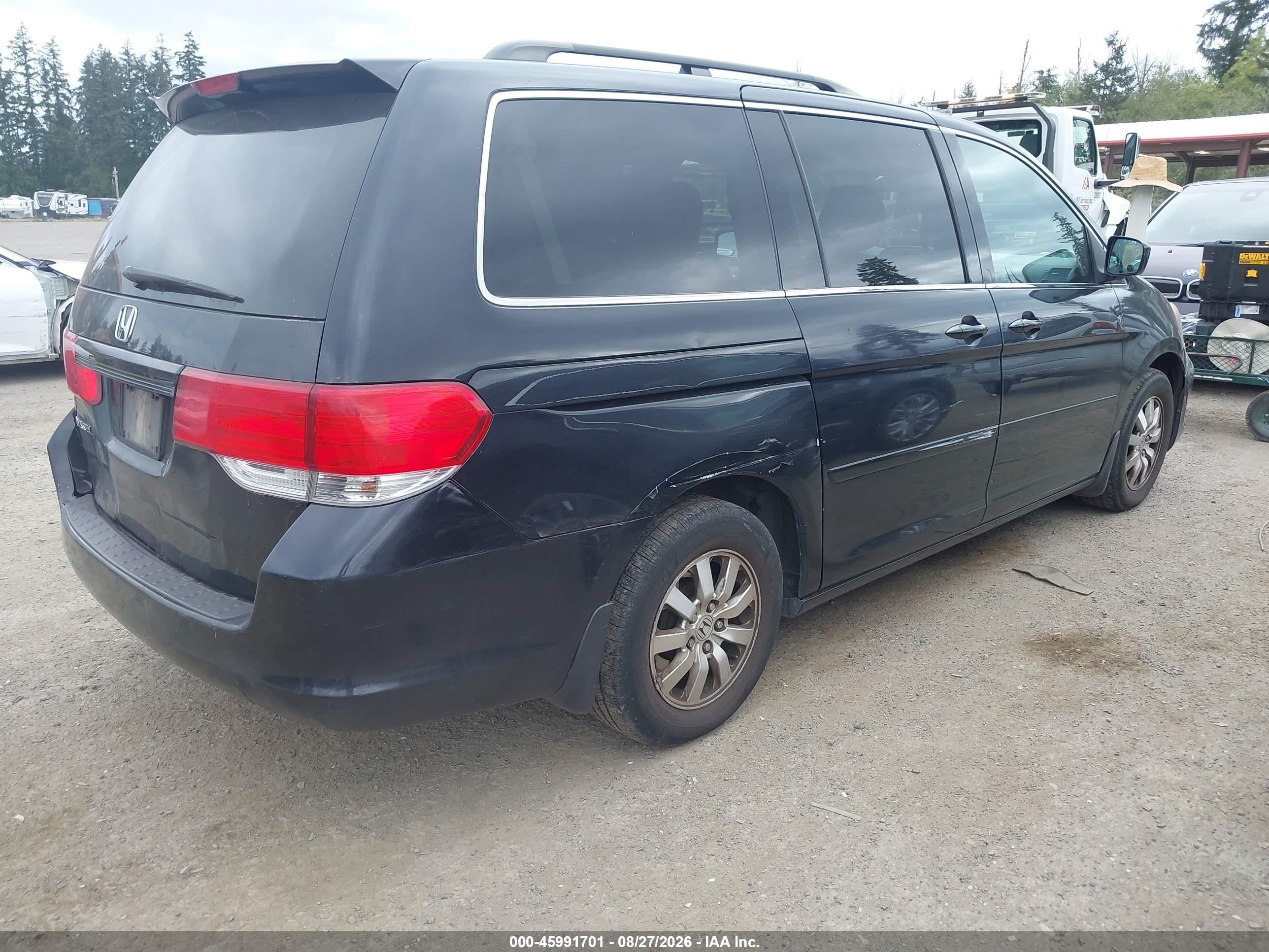 2008 Honda Odyssey Ex-l Black vin: 5FNRL38688B068200