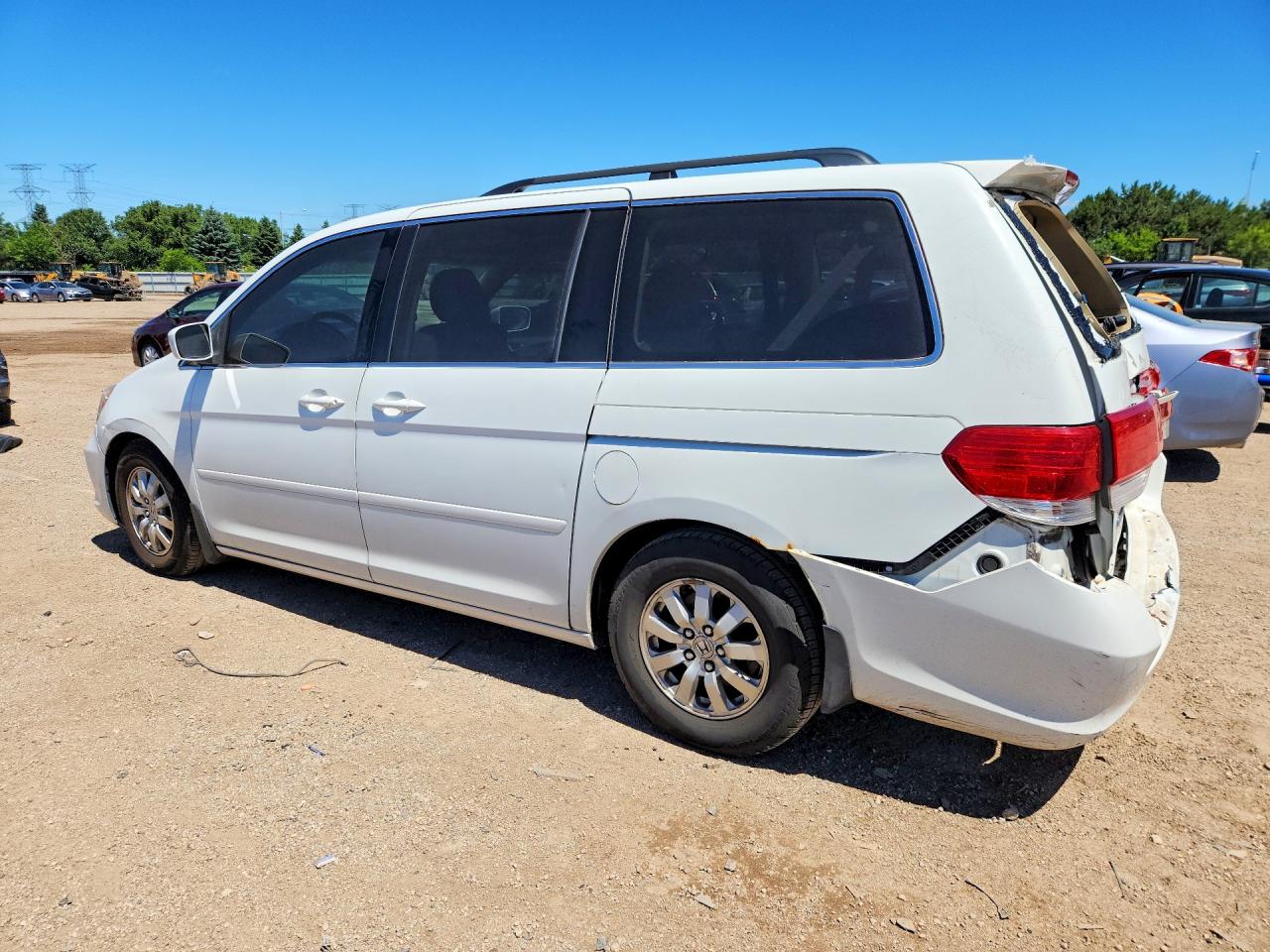 2008 Honda Odyssey Exl White vin: 5FNRL38688B096644