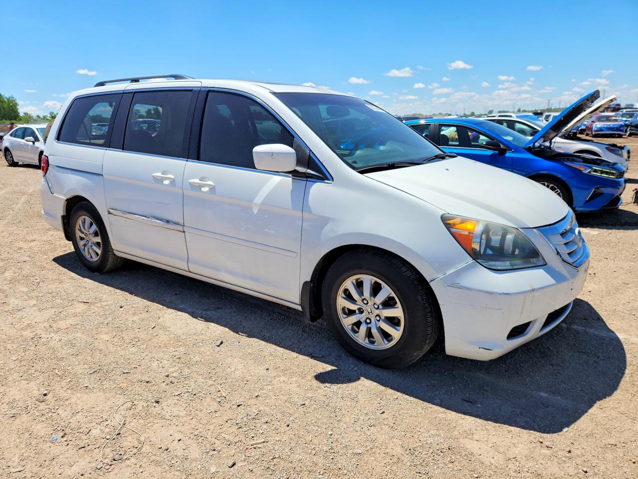 2008 Honda Odyssey Exl White vin: 5FNRL38688B096644