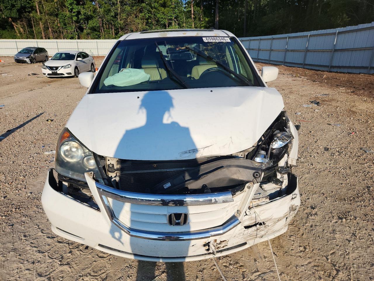 2008 Honda Odyssey Exl White vin: 5FNRL38688B404024