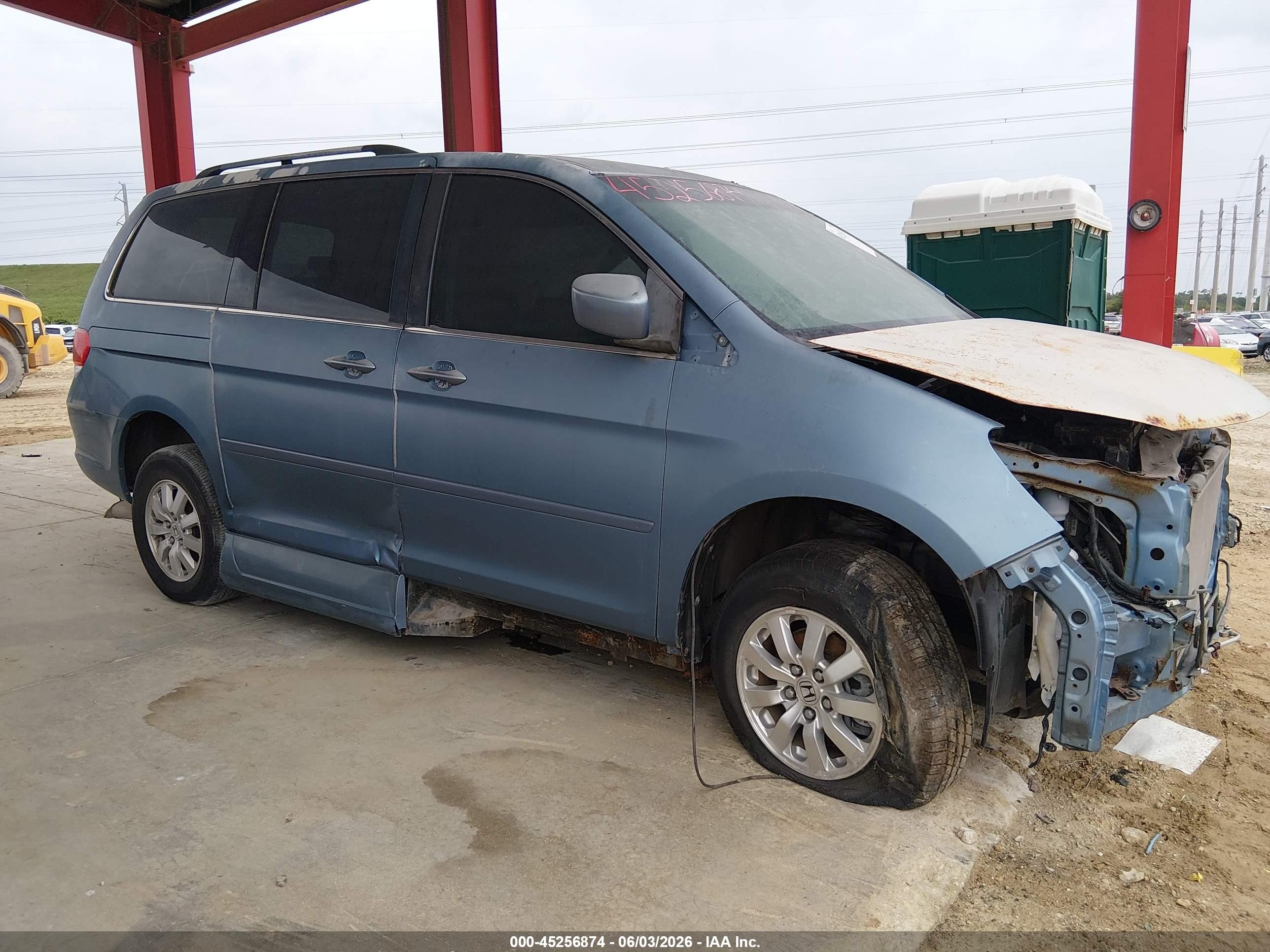 2009 Honda Odyssey Ex-l Light Blue vin: 5FNRL38689B034095