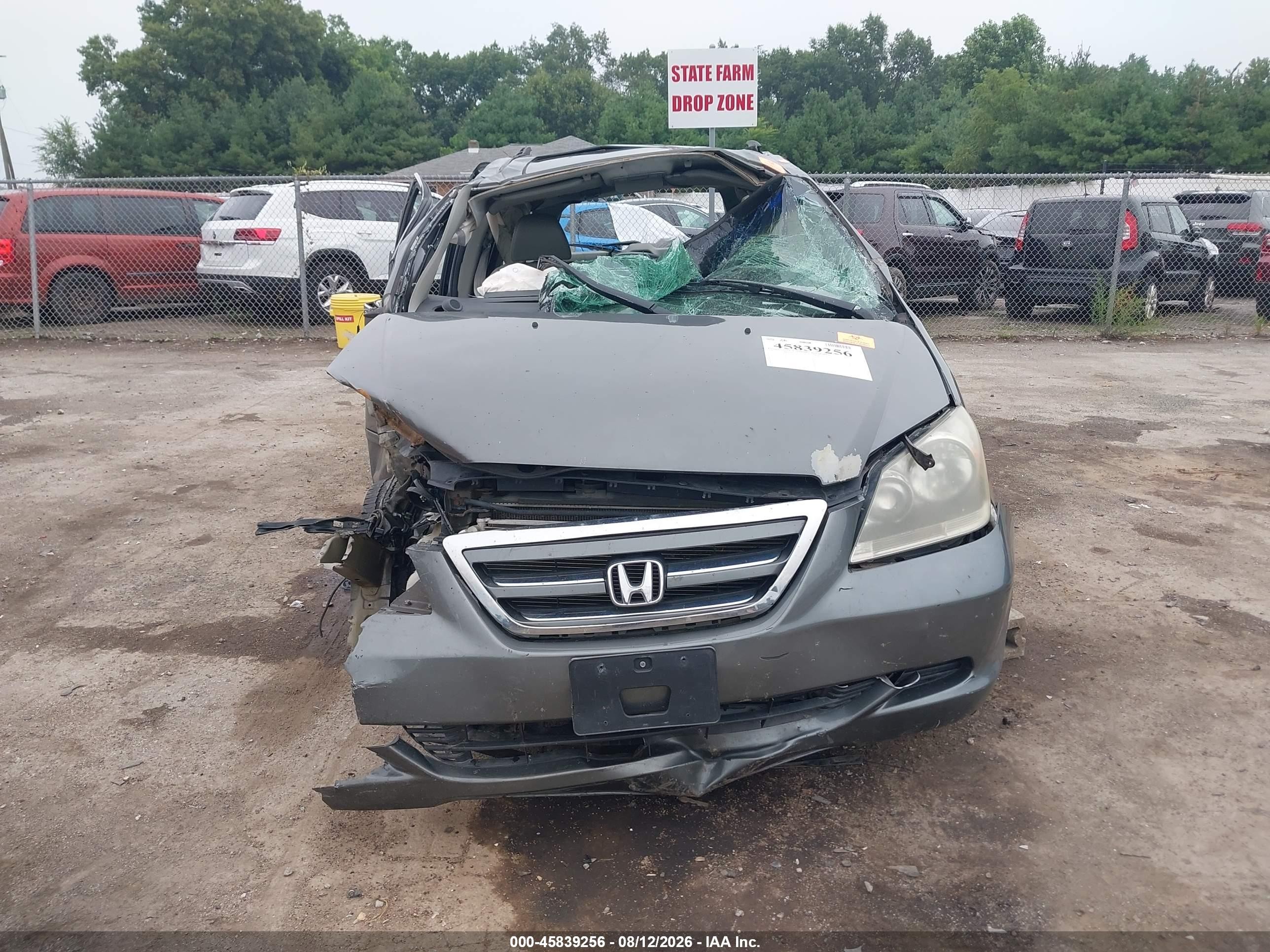 2007 Honda Odyssey Ex-l Gray vin: 5FNRL38697B004357