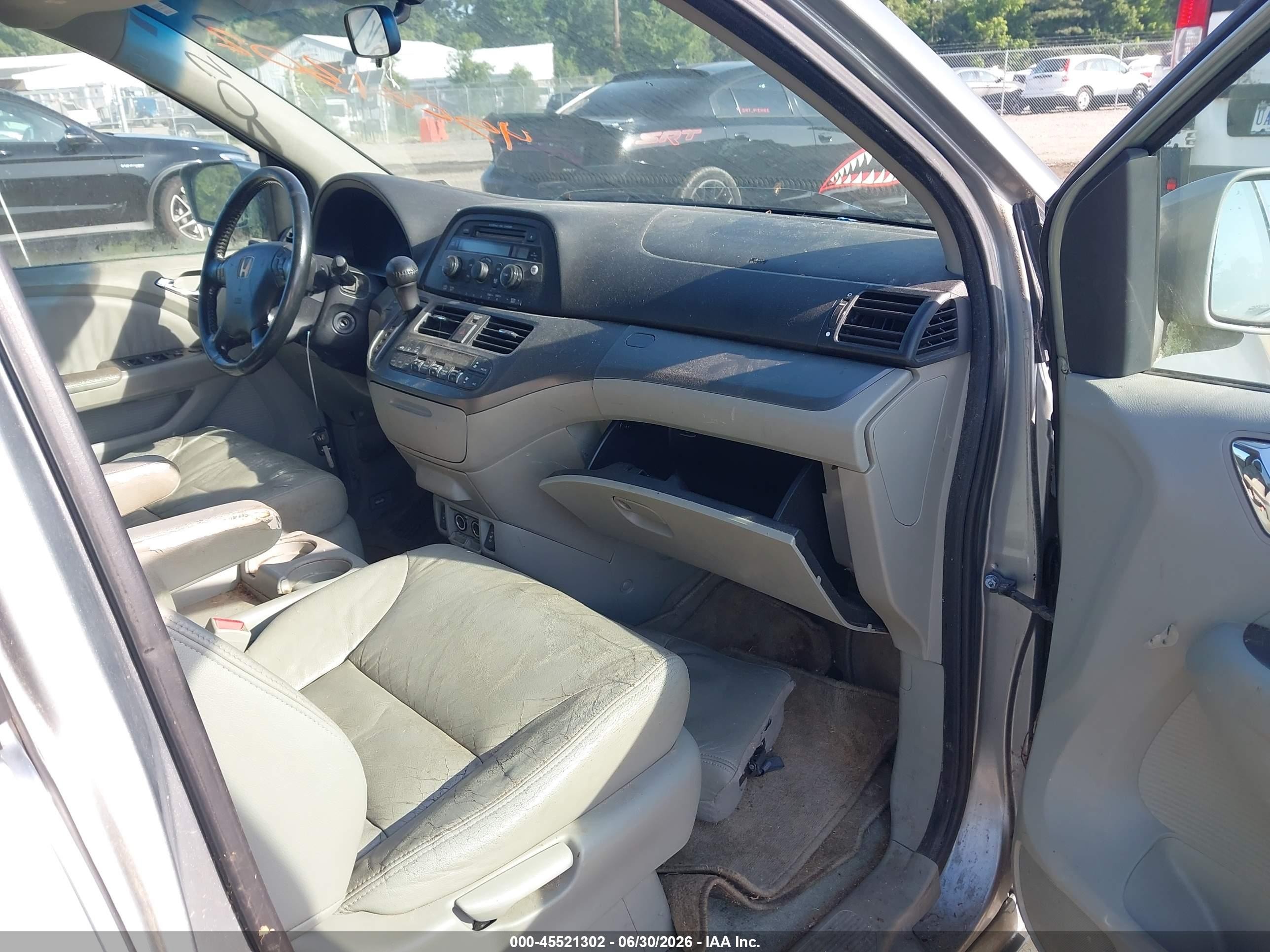 2007 Honda Odyssey Ex-l Blue vin: 5FNRL38697B106242