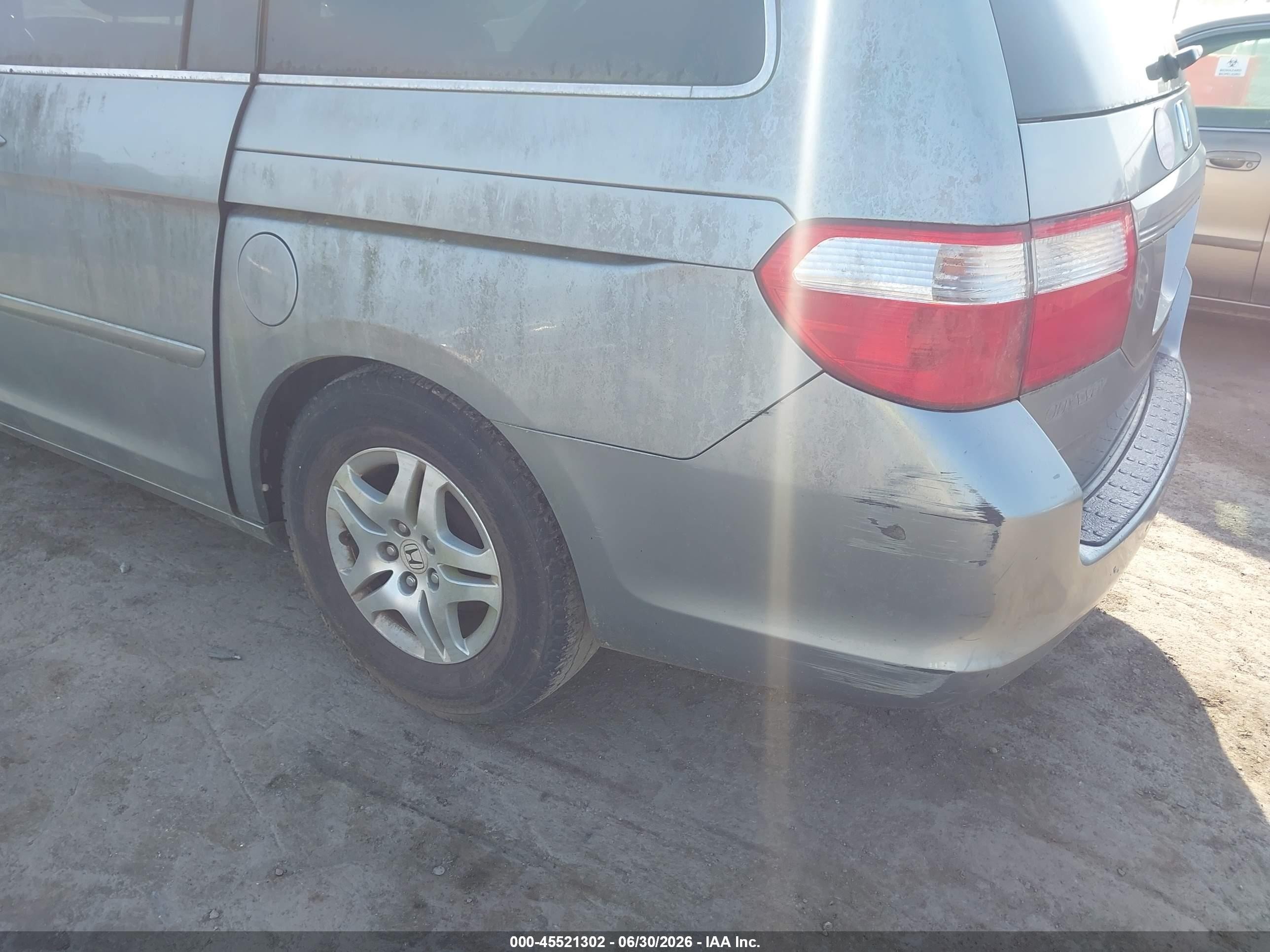 2007 Honda Odyssey Ex-l Blue vin: 5FNRL38697B106242