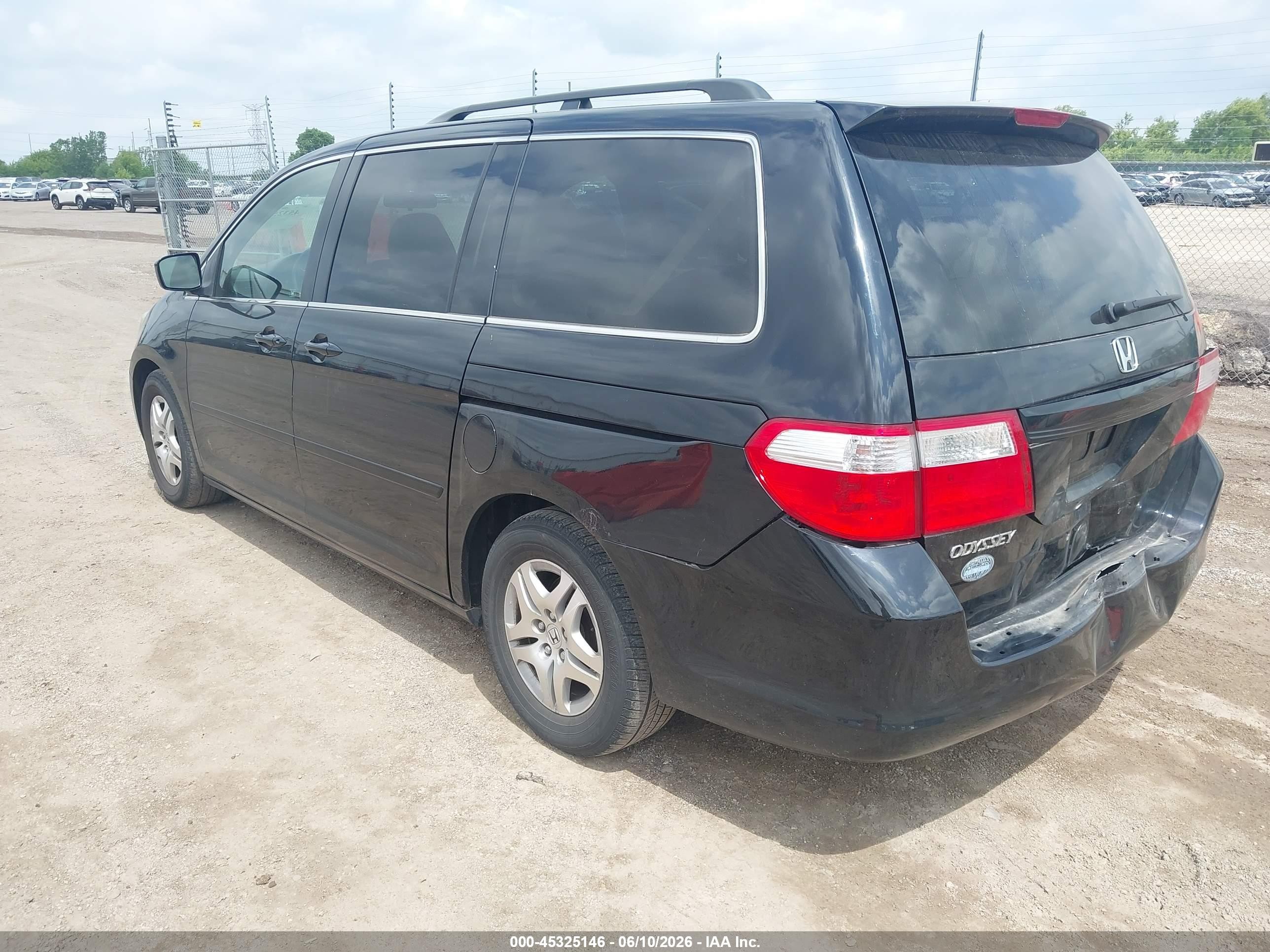 2007 Honda Odyssey Ex-l Черный vin: 5FNRL38697B128726
